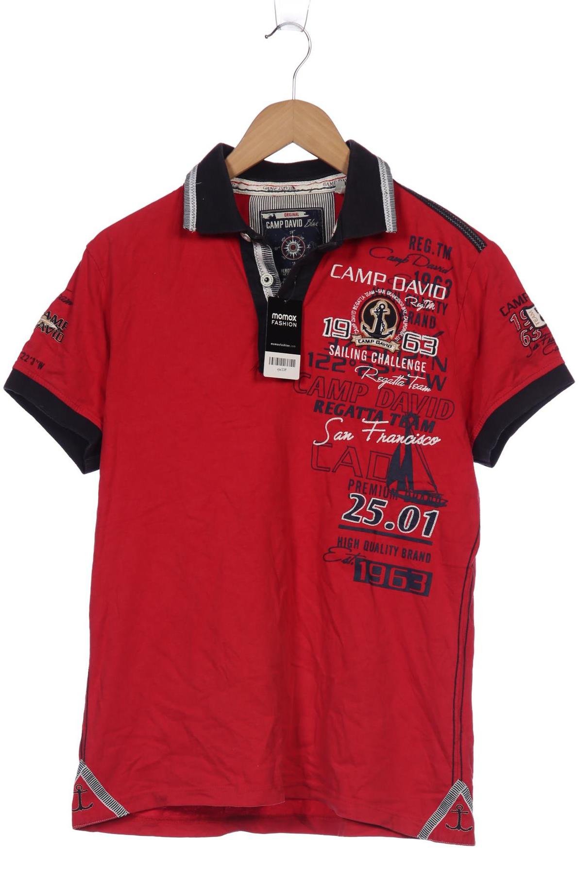 

Camp David Herren Poloshirt, rot