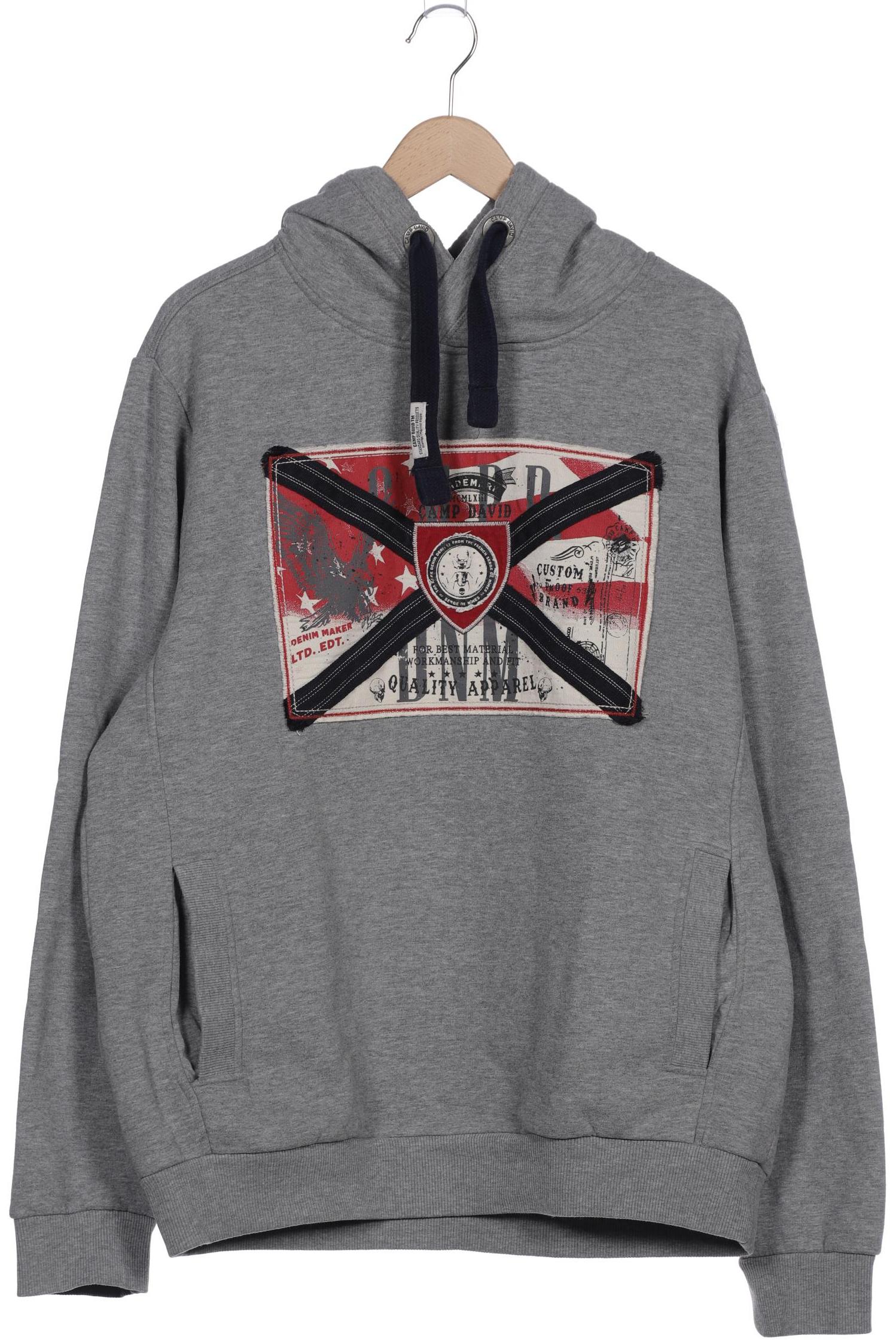 

Camp David Herren Kapuzenpullover, grau, Gr. 56