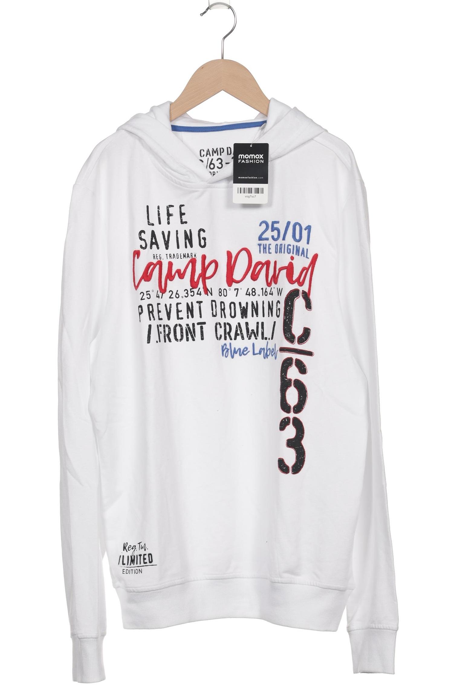 

Camp David Herren Kapuzenpullover, weiß, Gr. 48