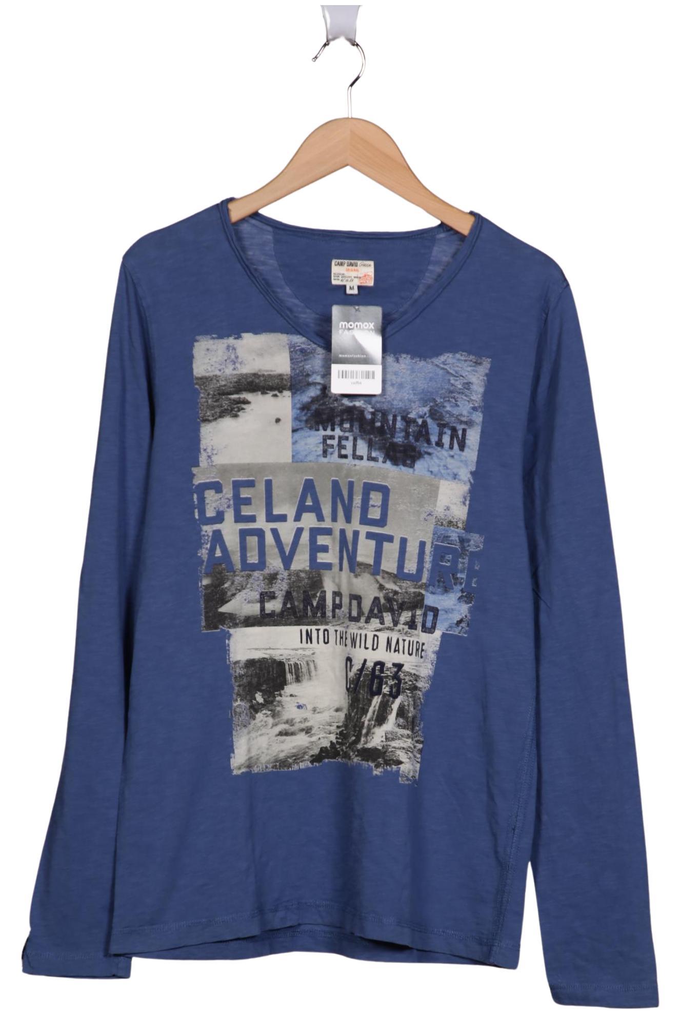 

Camp David Herren Langarmshirt, blau, Gr. 48