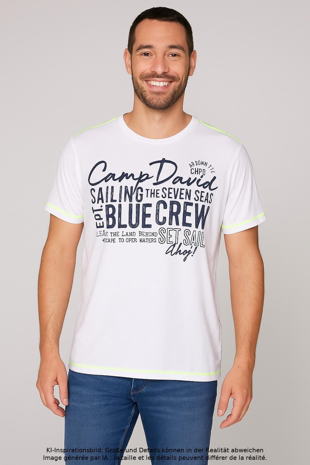 

Camp David Herren T-Shirt, neon, Gr. 54