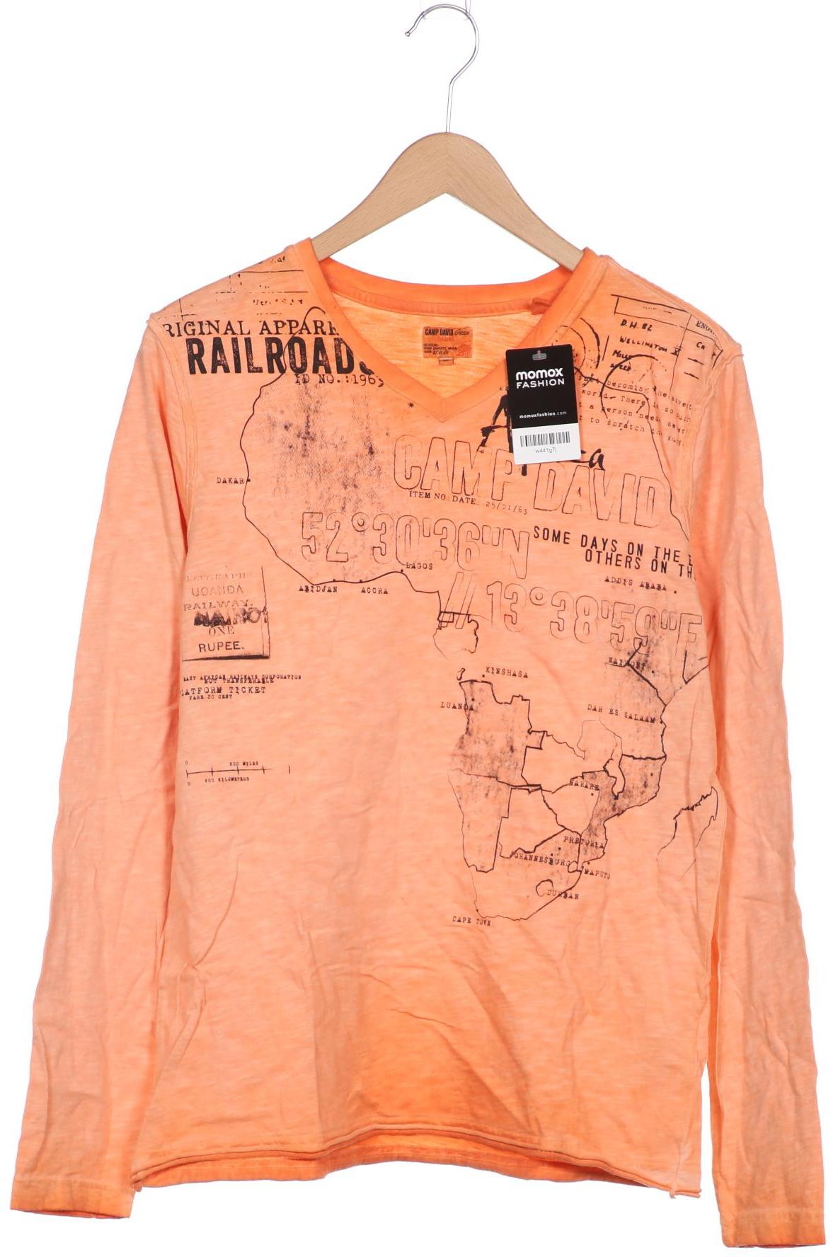 

Camp David Herren Langarmshirt, orange, Gr. 46