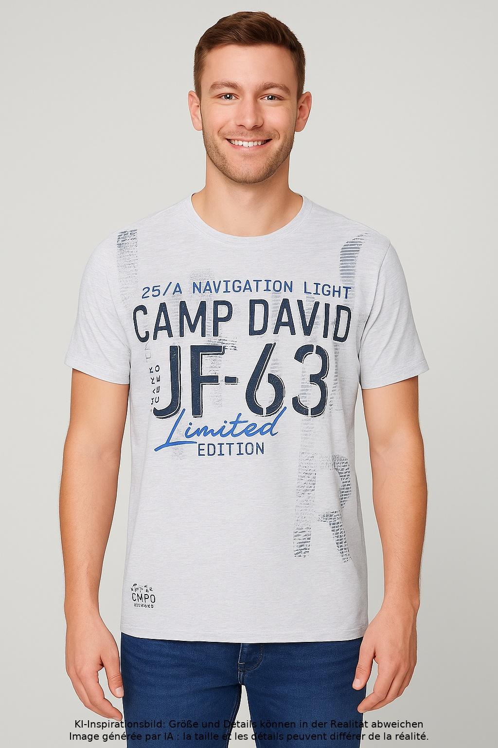 

Camp David Herren T-Shirt, grau, Gr. 52