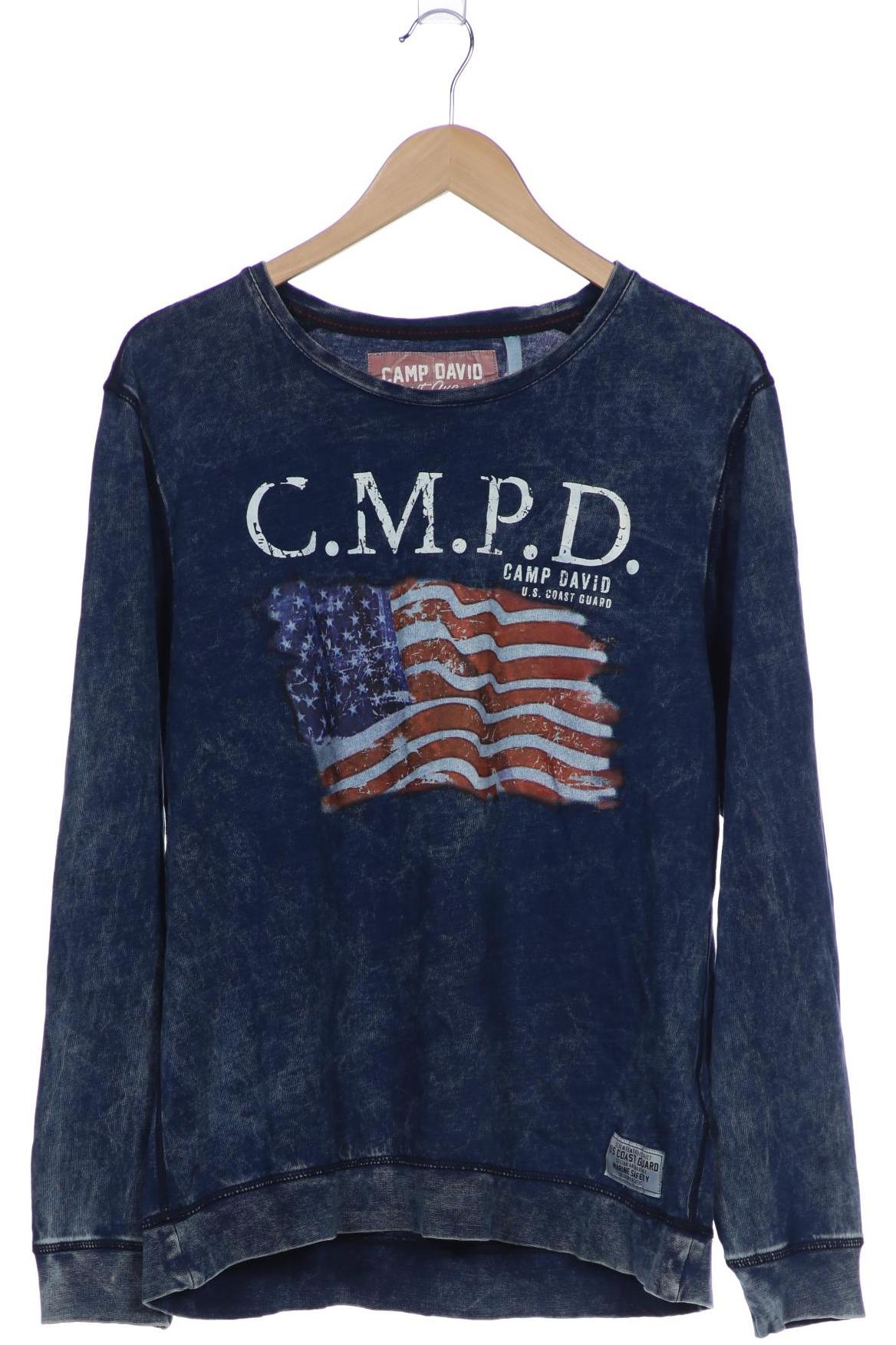 

Camp David Herren Langarmshirt, blau, Gr. 52