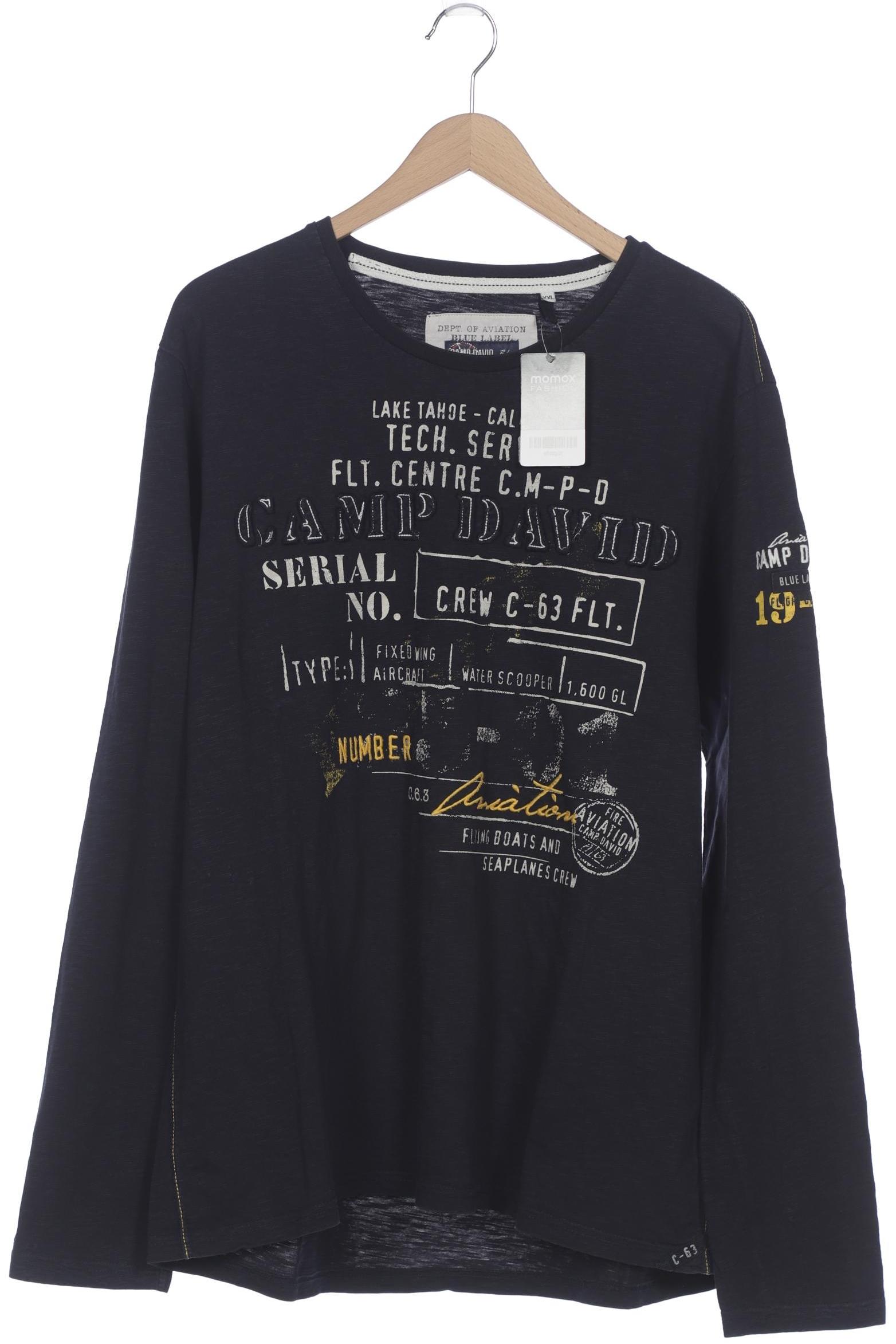 

Camp David Herren Langarmshirt, marineblau, Gr. 56