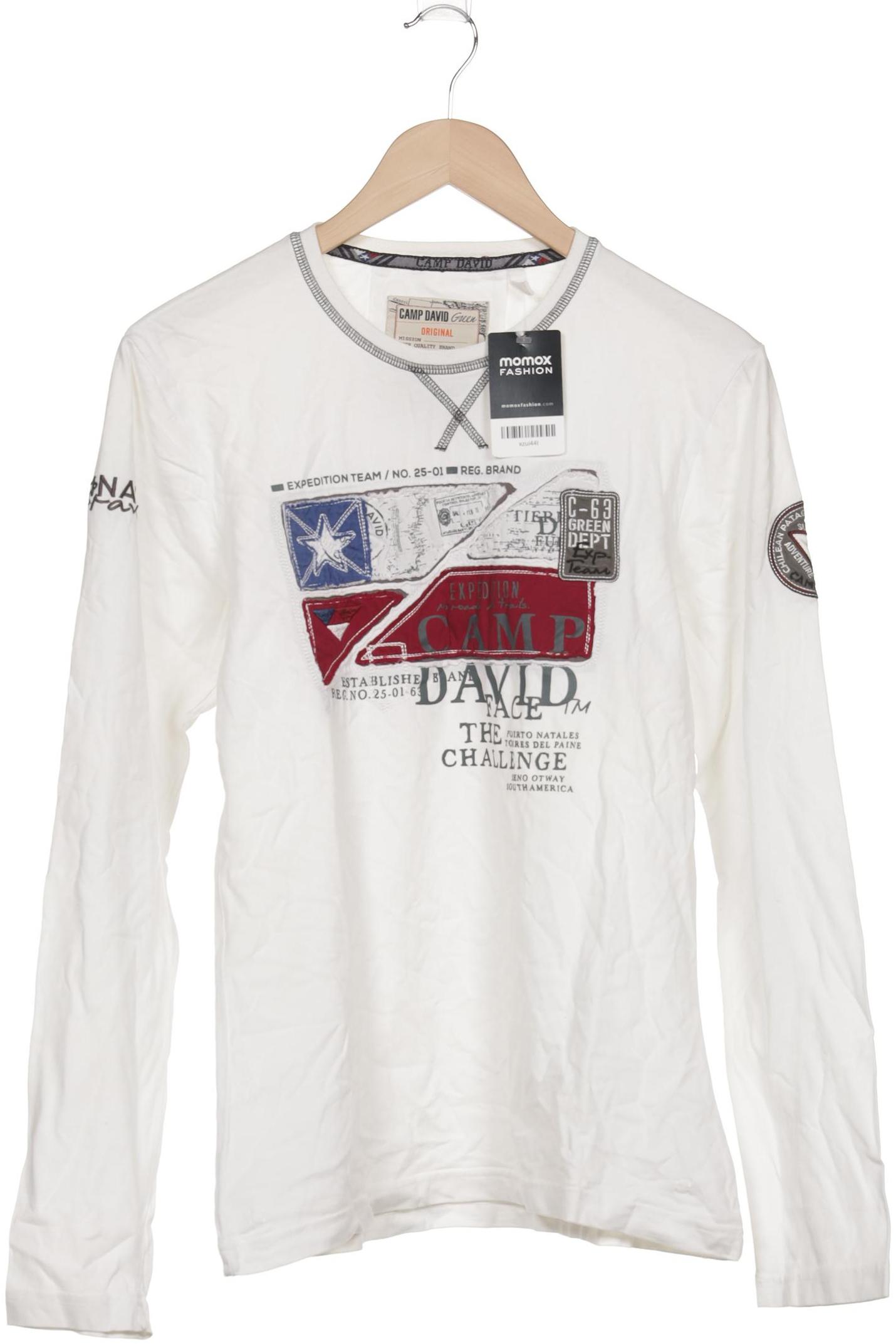 

Camp David Herren Langarmshirt, cremeweiß, Gr. 46