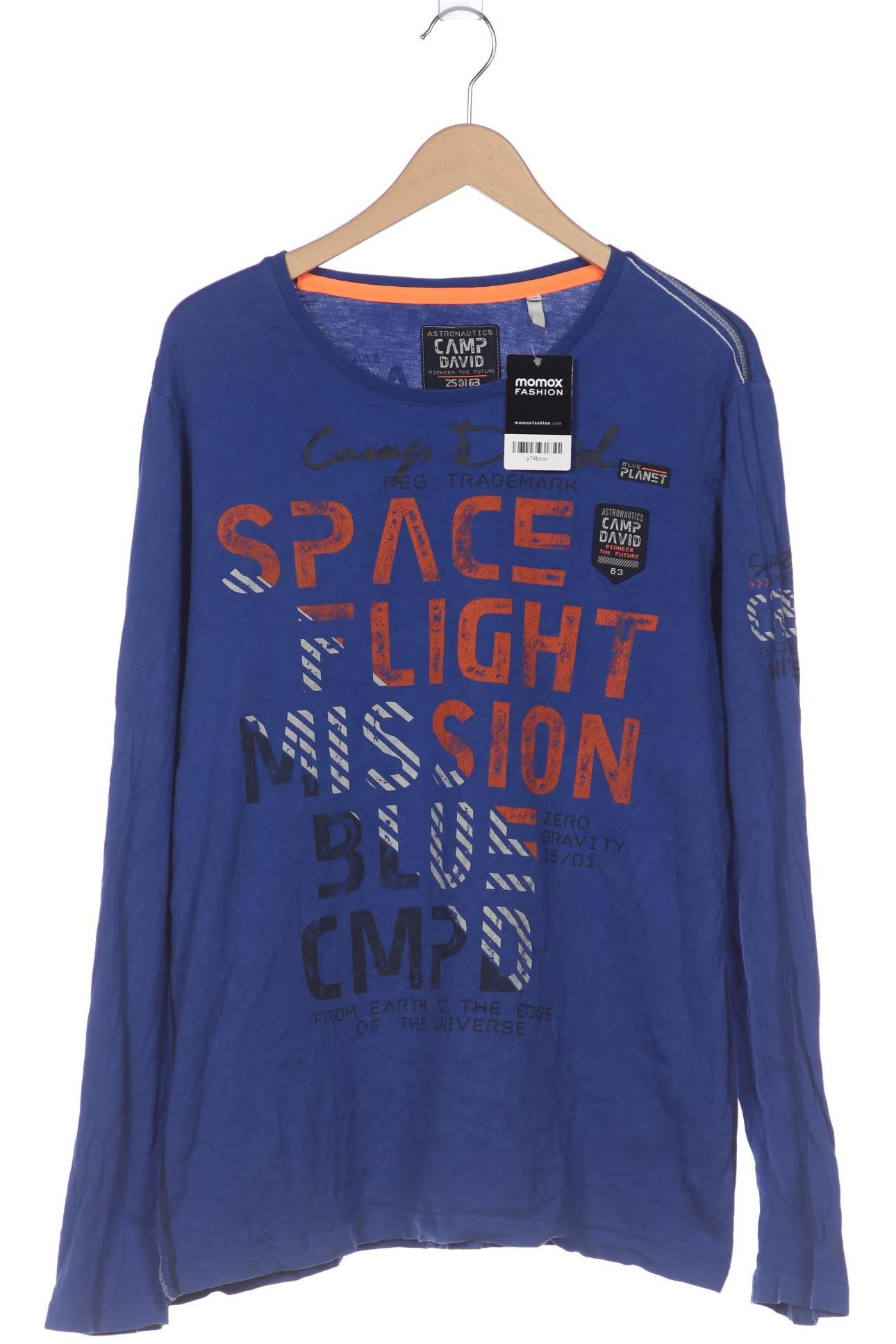 

Camp David Herren Langarmshirt, blau, Gr. 54