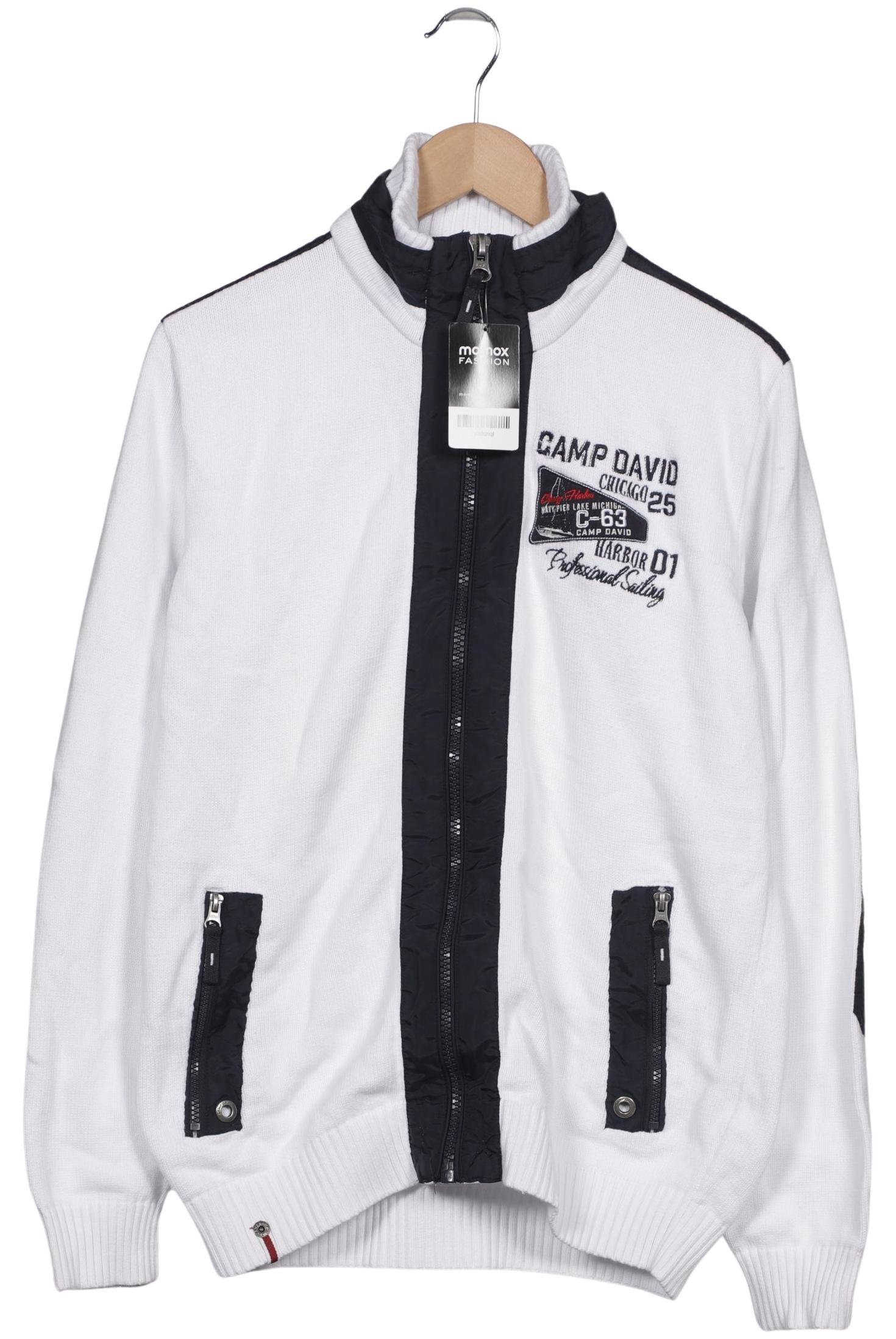 Thumbnail - Camp David Herren Strickjacke, weiß, Gr. 52