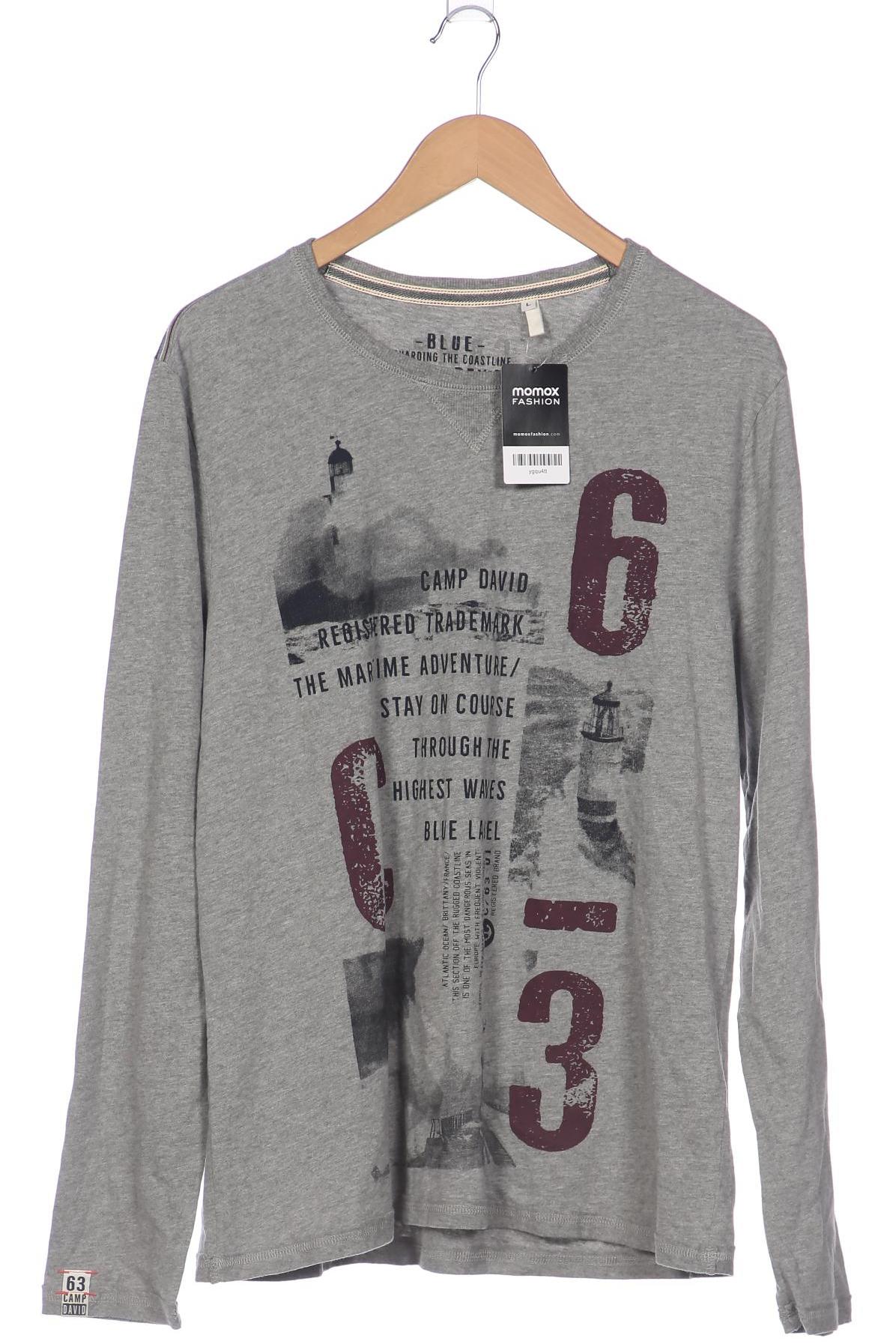 

Camp David Herren Langarmshirt, grau, Gr. 52
