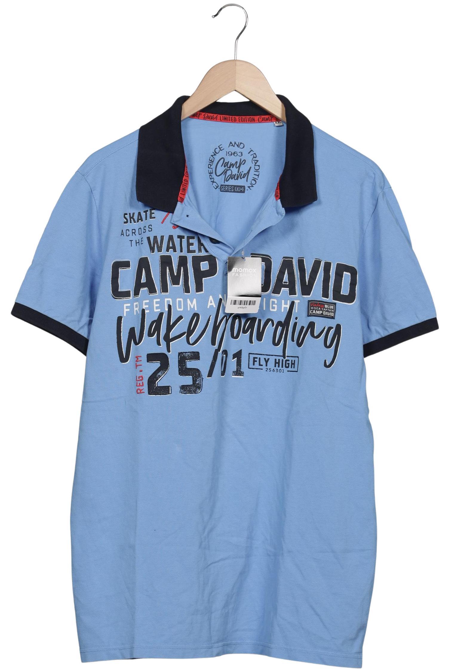 Thumbnail - Camp David Herren Poloshirt, hellblau, Gr. 56