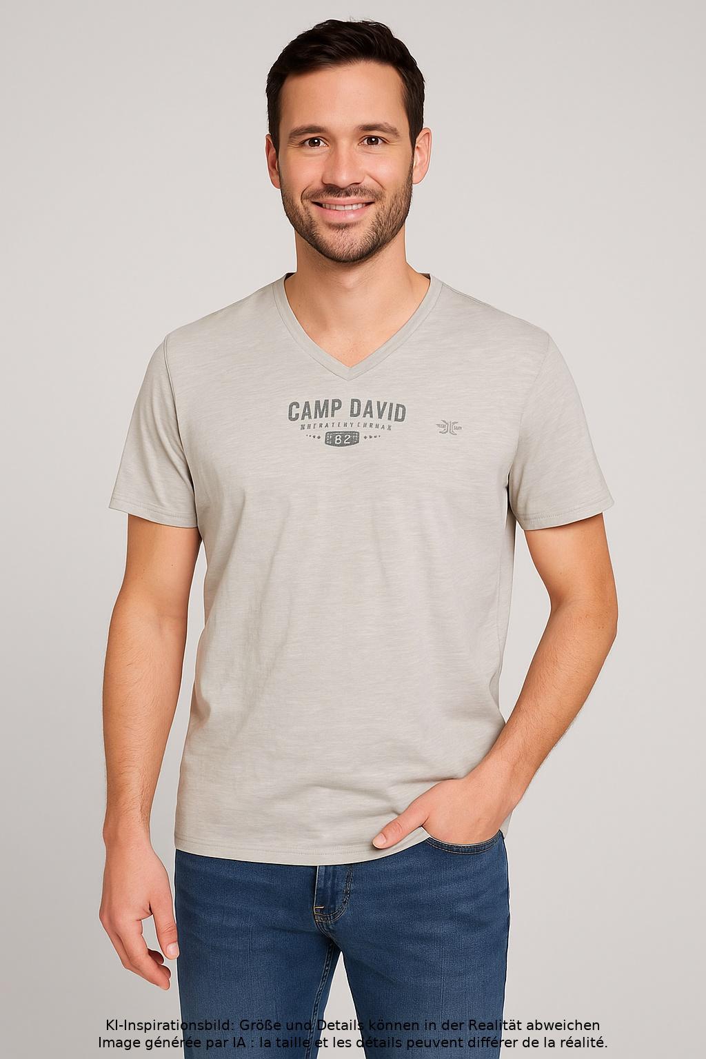 

Camp David Herren T-Shirt, grau, Gr. 52