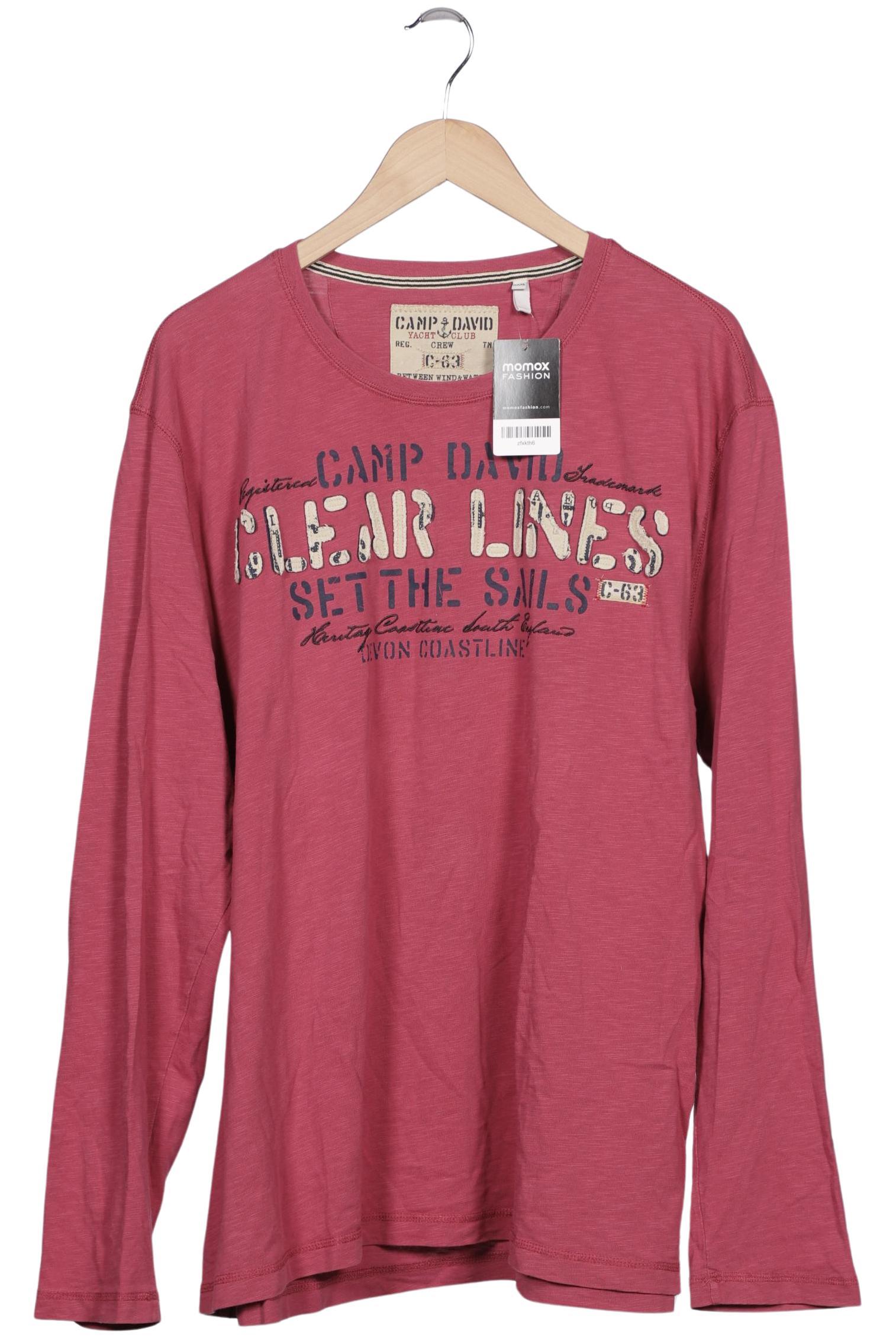 

Camp David Herren Langarmshirt, pink, Gr. 58