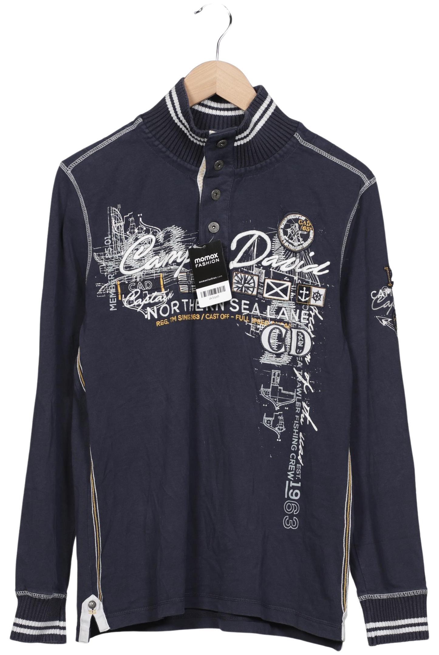 

Camp David Herren Langarmshirt, marineblau, Gr. 48