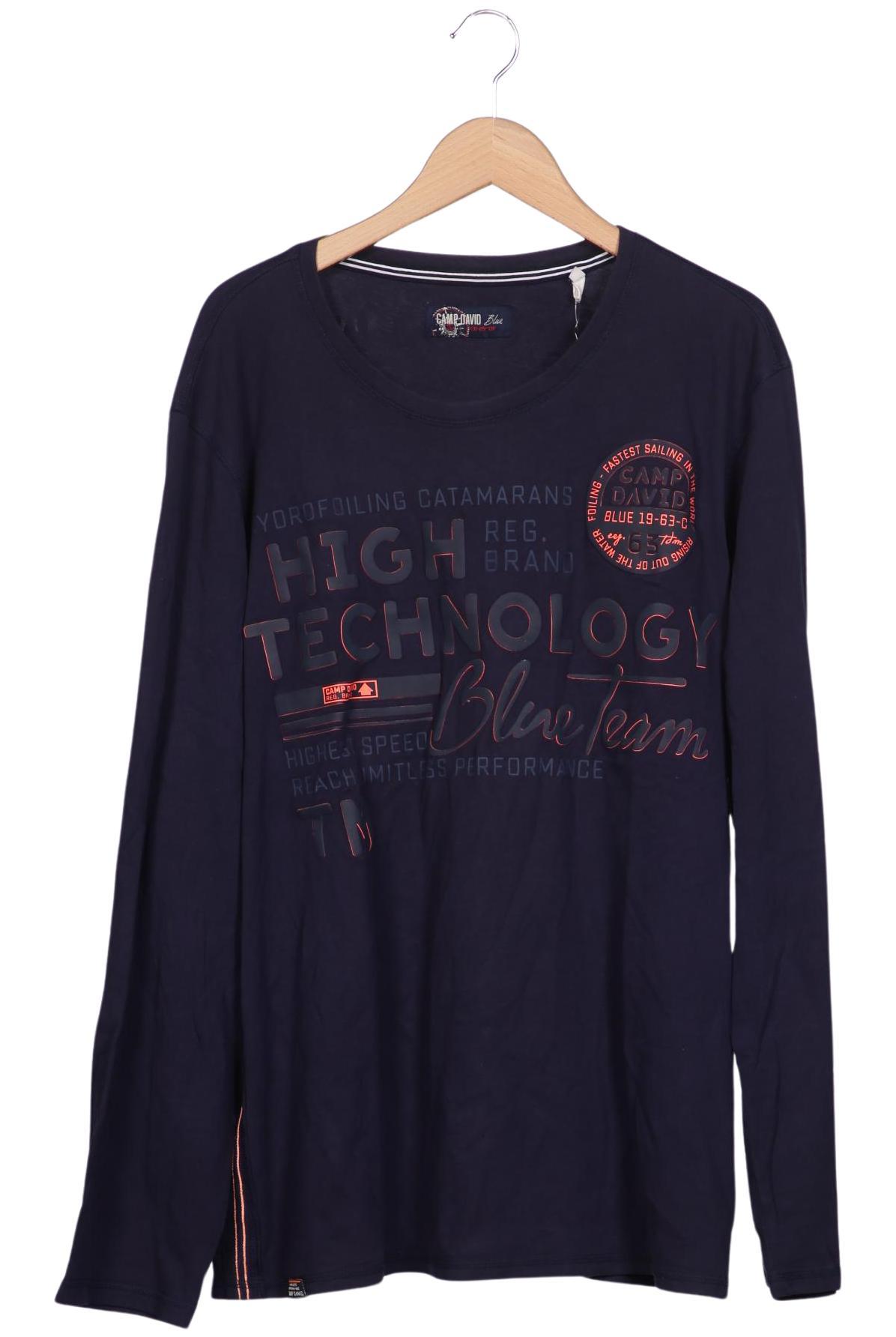 

Camp David Herren Langarmshirt, marineblau, Gr. 56