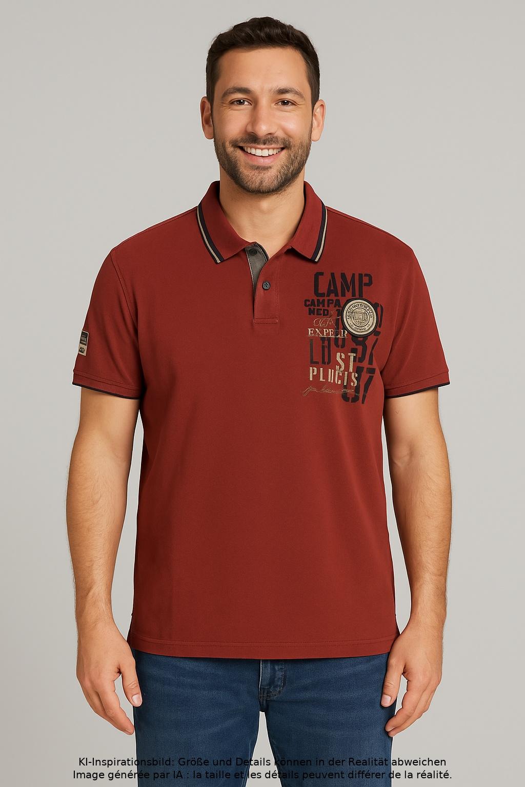 

Camp David Herren Poloshirt, rot, Gr. 54