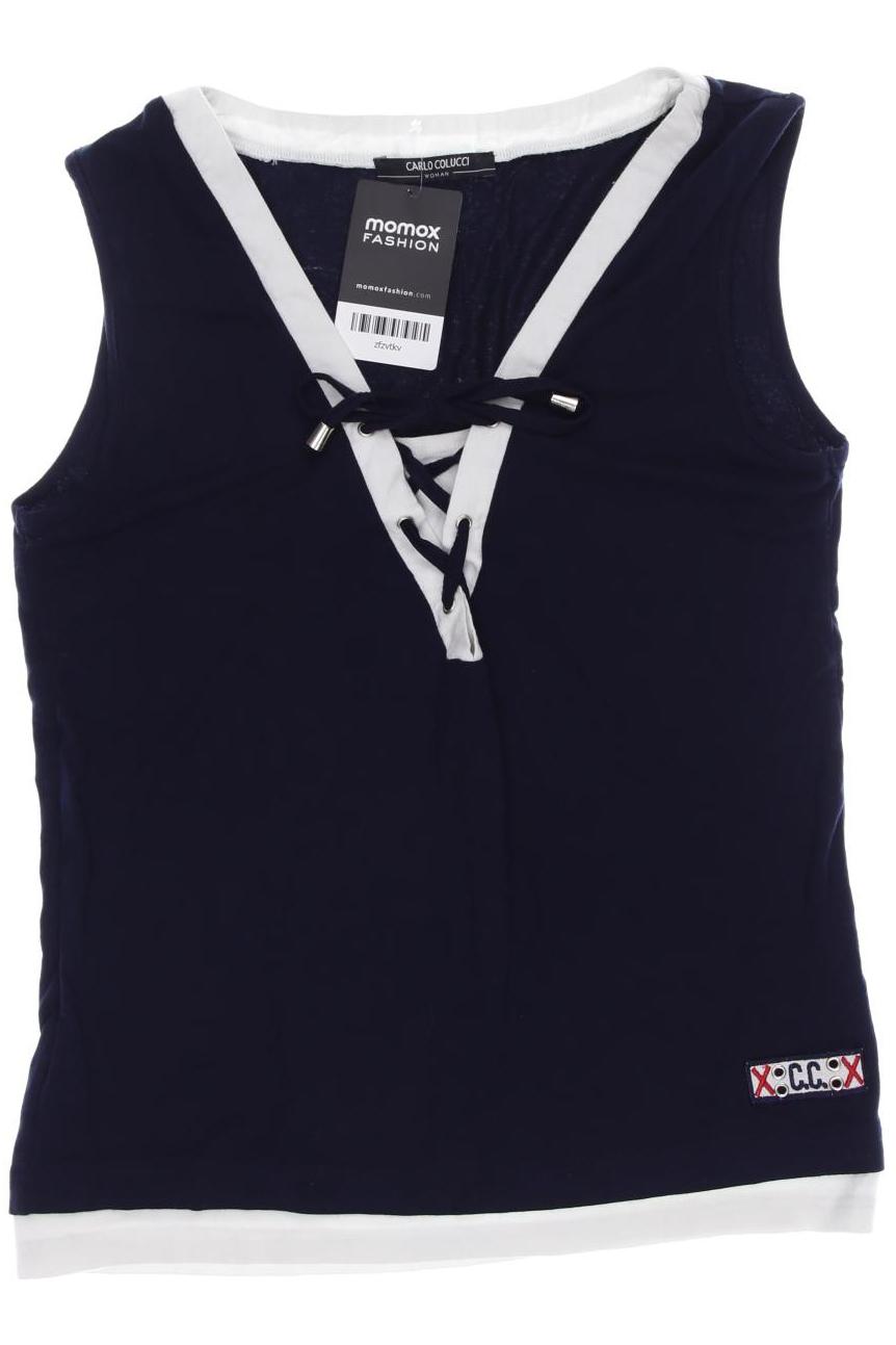 

Carlo Colucci Damen Top, marineblau, Gr. 40