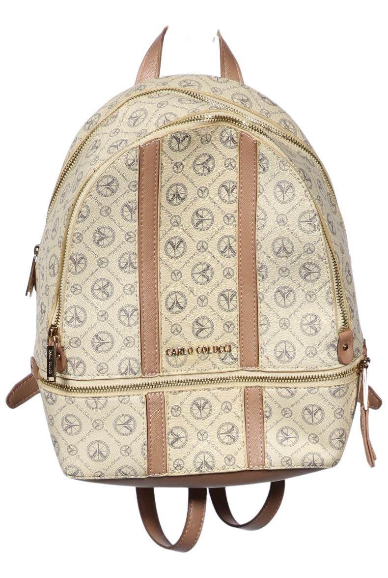 

Carlo Colucci Damen Rucksack, beige, Gr.