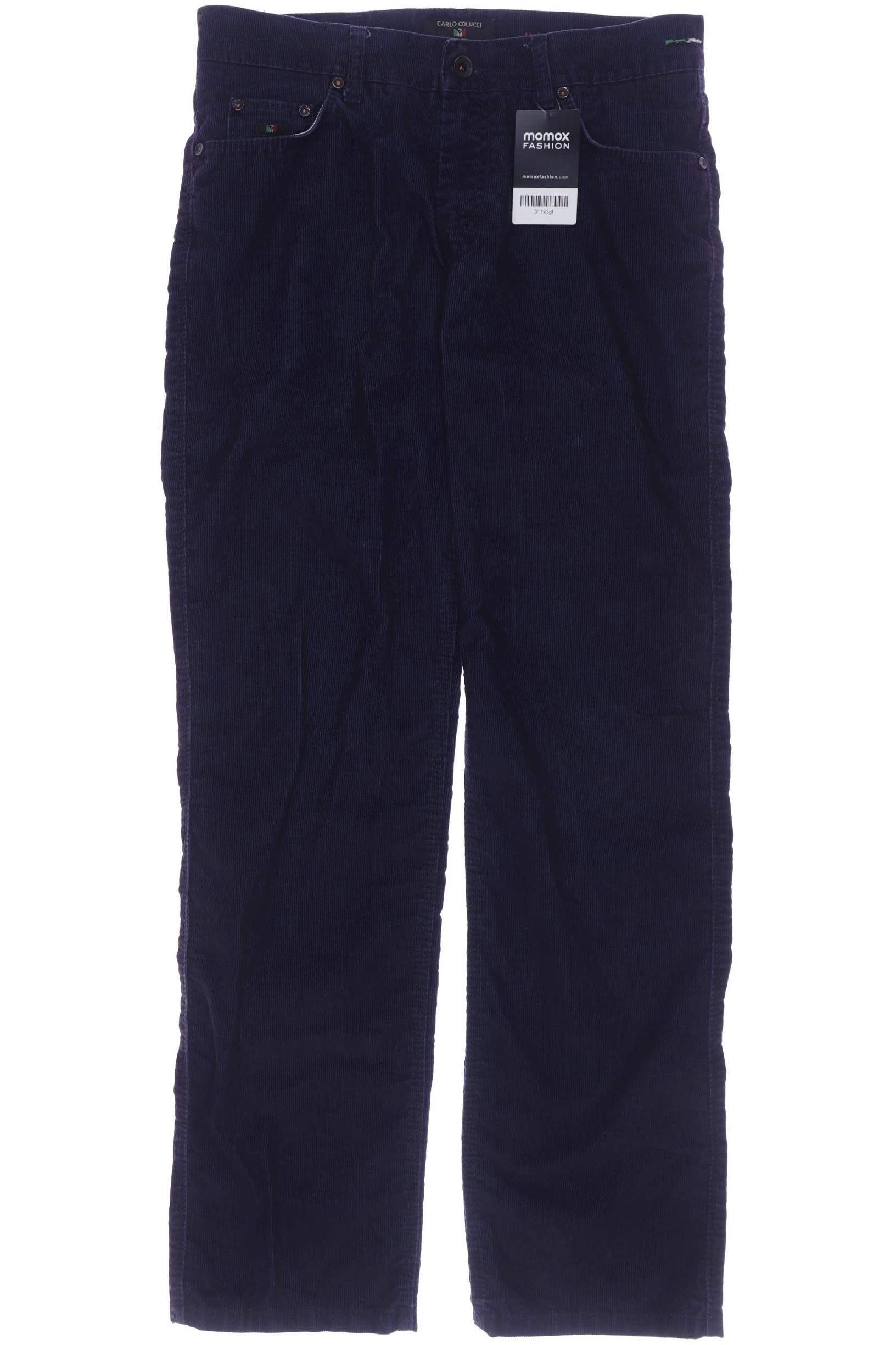 

Carlo Colucci Herren Stoffhose, marineblau
