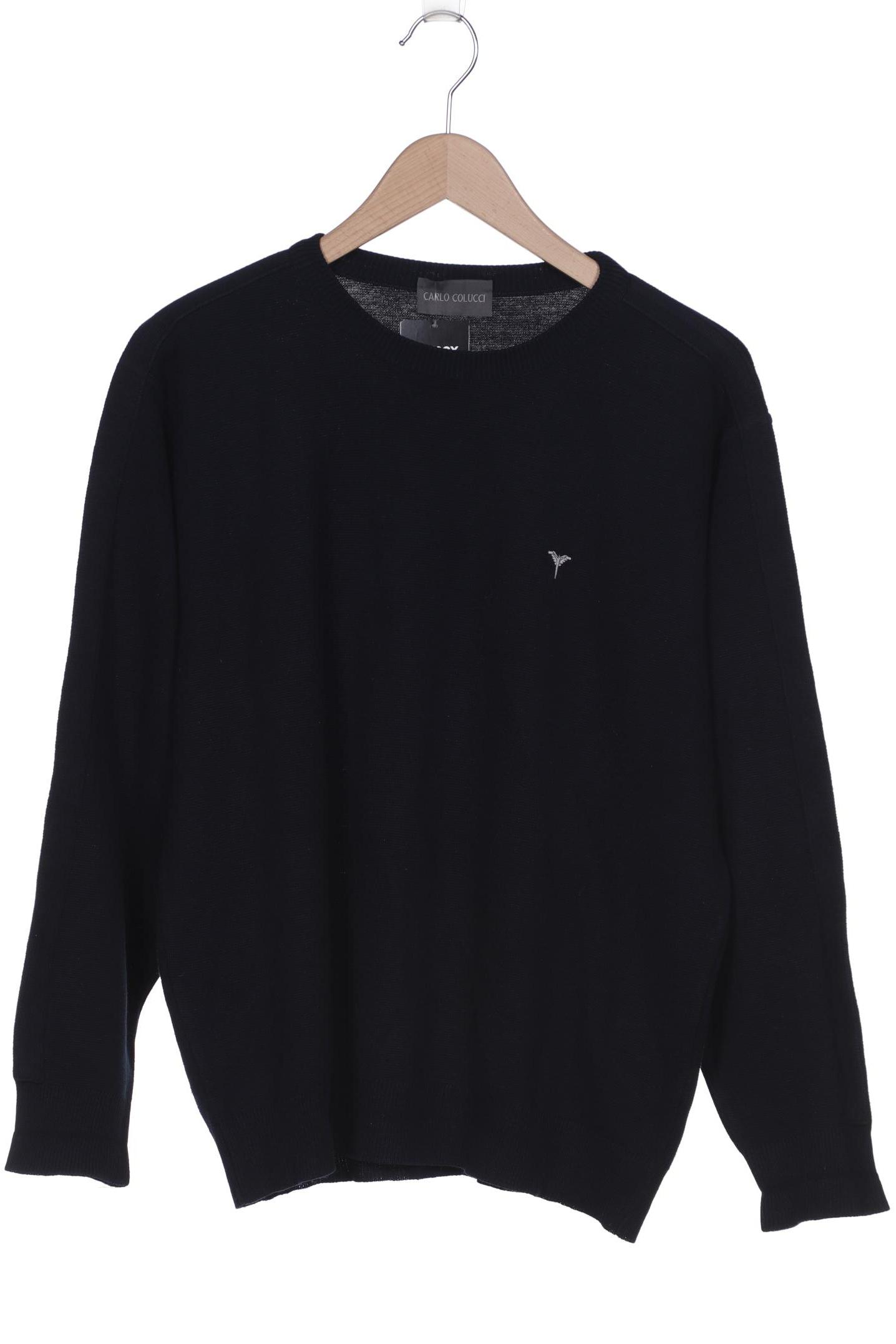 

Carlo Colucci Herren Pullover, marineblau