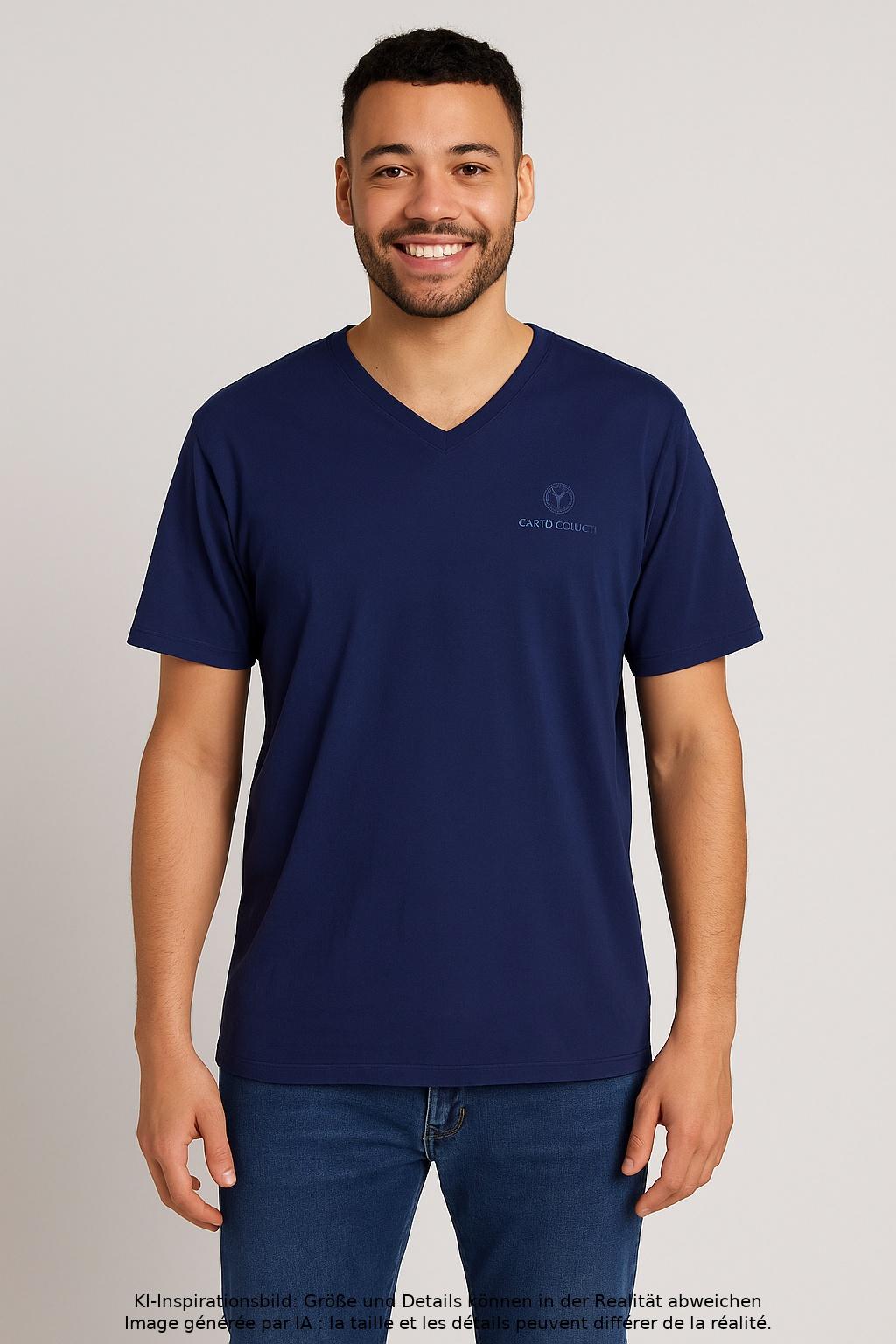 

Carlo Colucci Herren T-Shirt, marineblau, Gr. 58