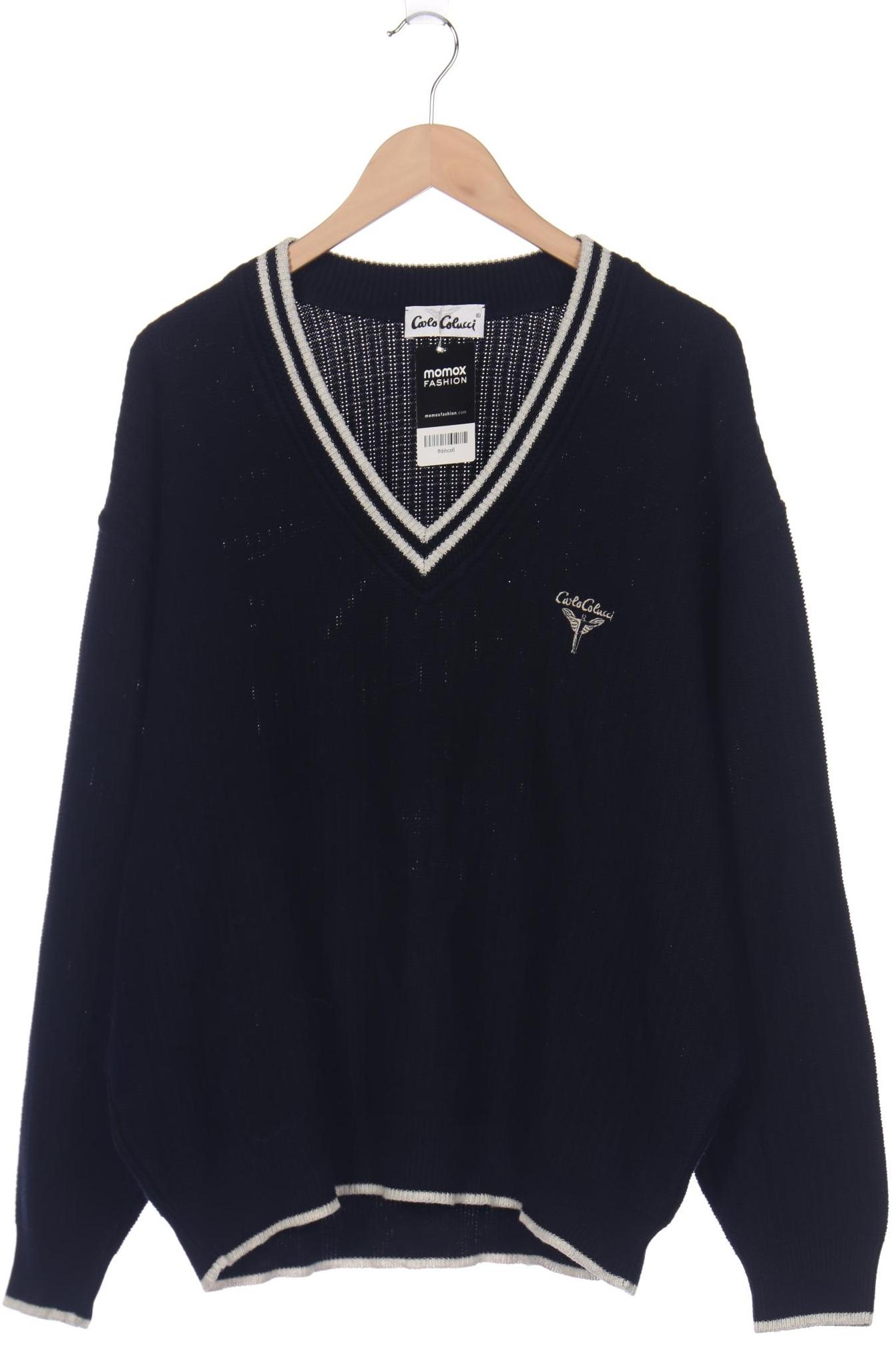 

Carlo Colucci Herren Pullover, marineblau