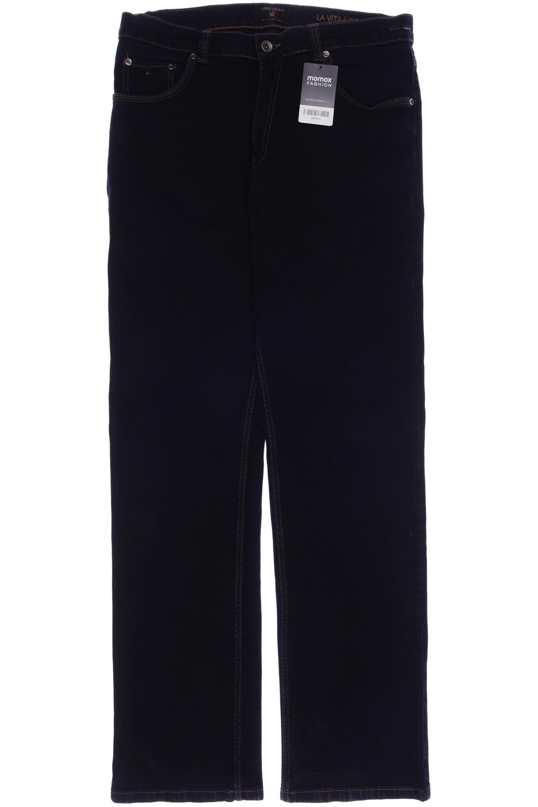 

Carlo Colucci Herren Jeans, marineblau