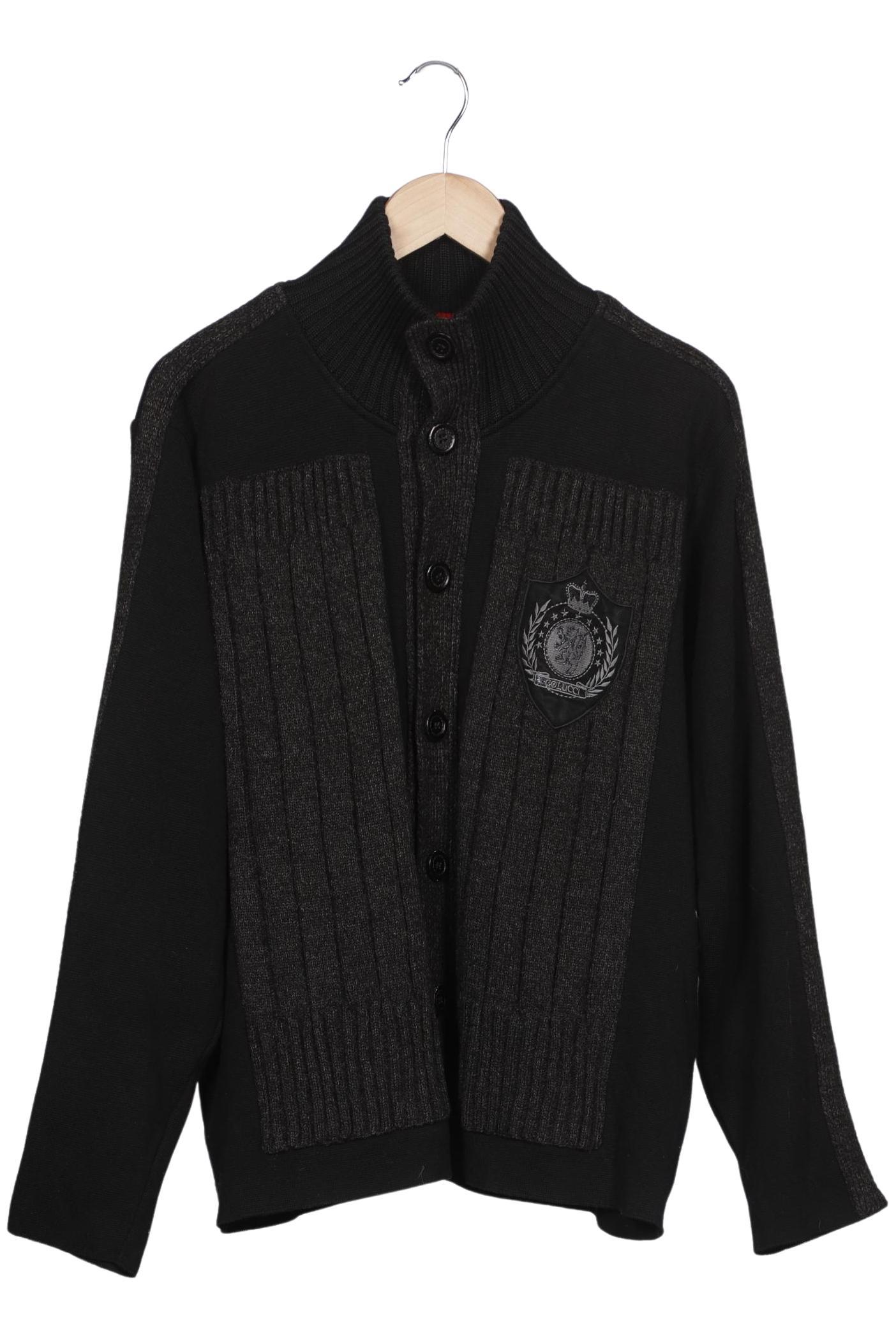 

Carlo Colucci Herren Strickjacke, schwarz, Gr. 52