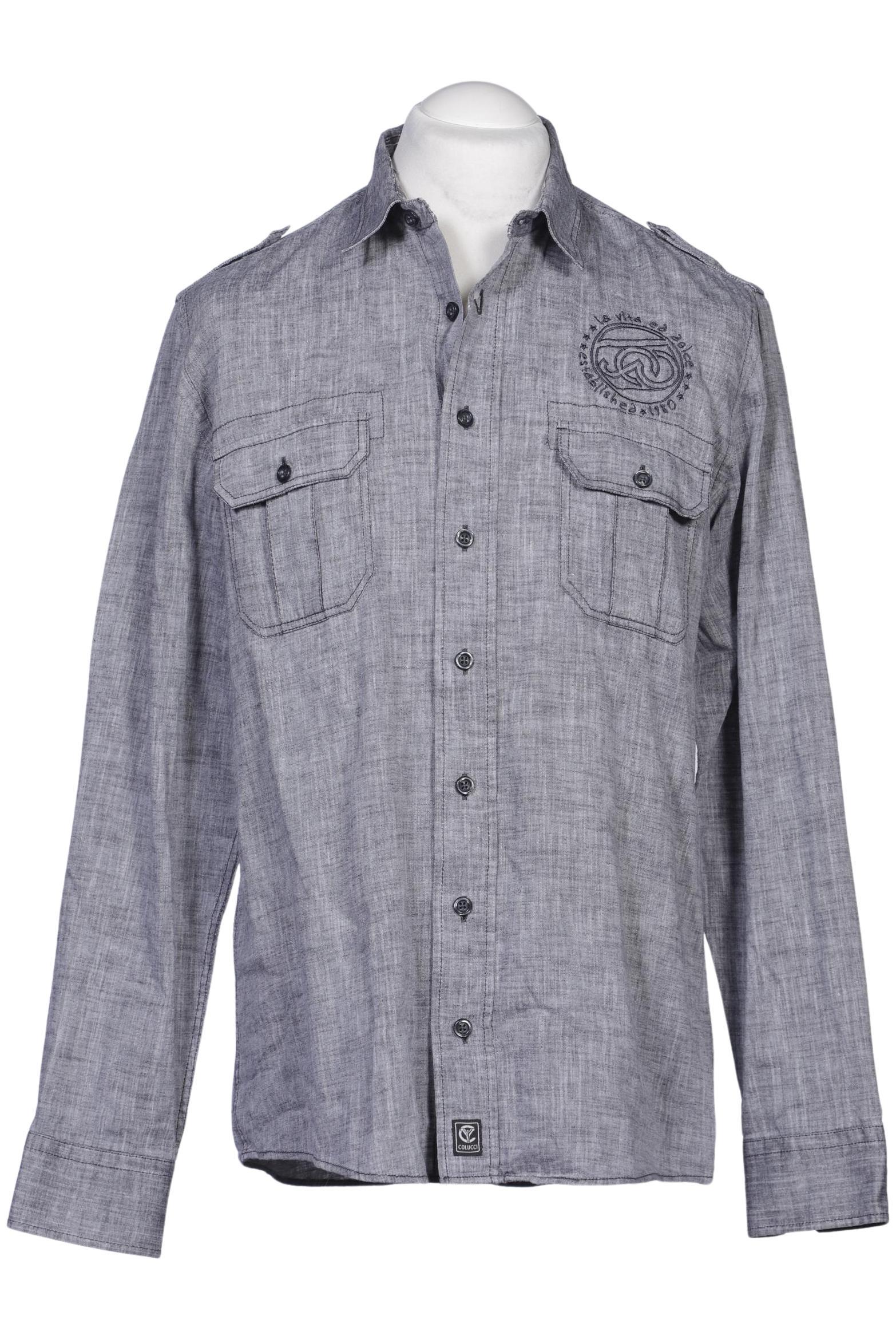 

Carlo Colucci Herren Hemd, grau, Gr. 52