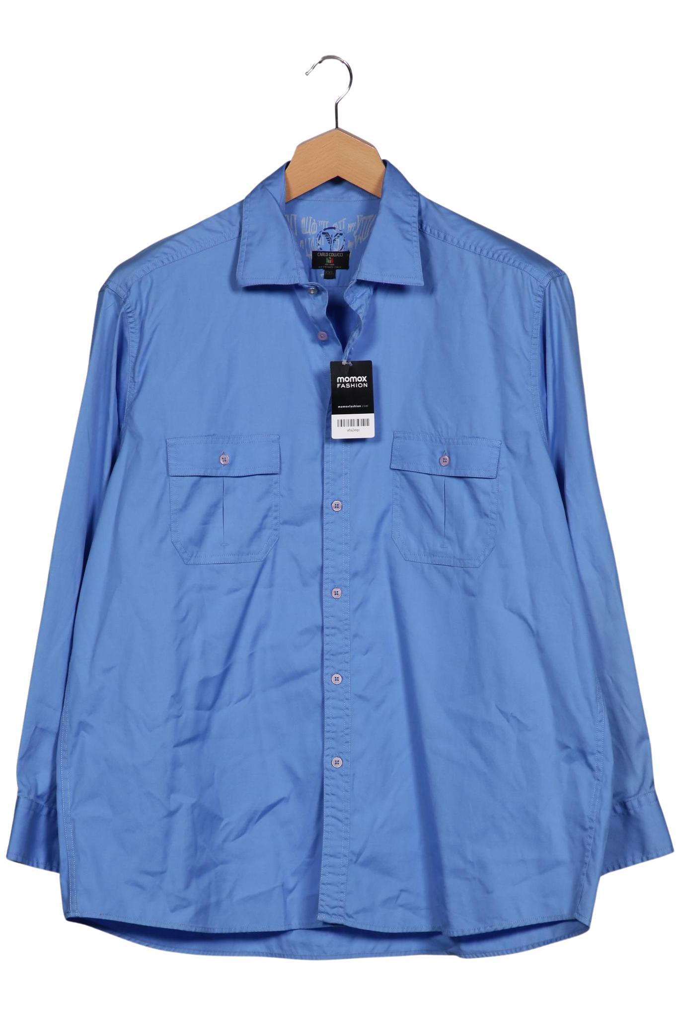 

Carlo Colucci Herren Hemd, blau, Gr. 56
