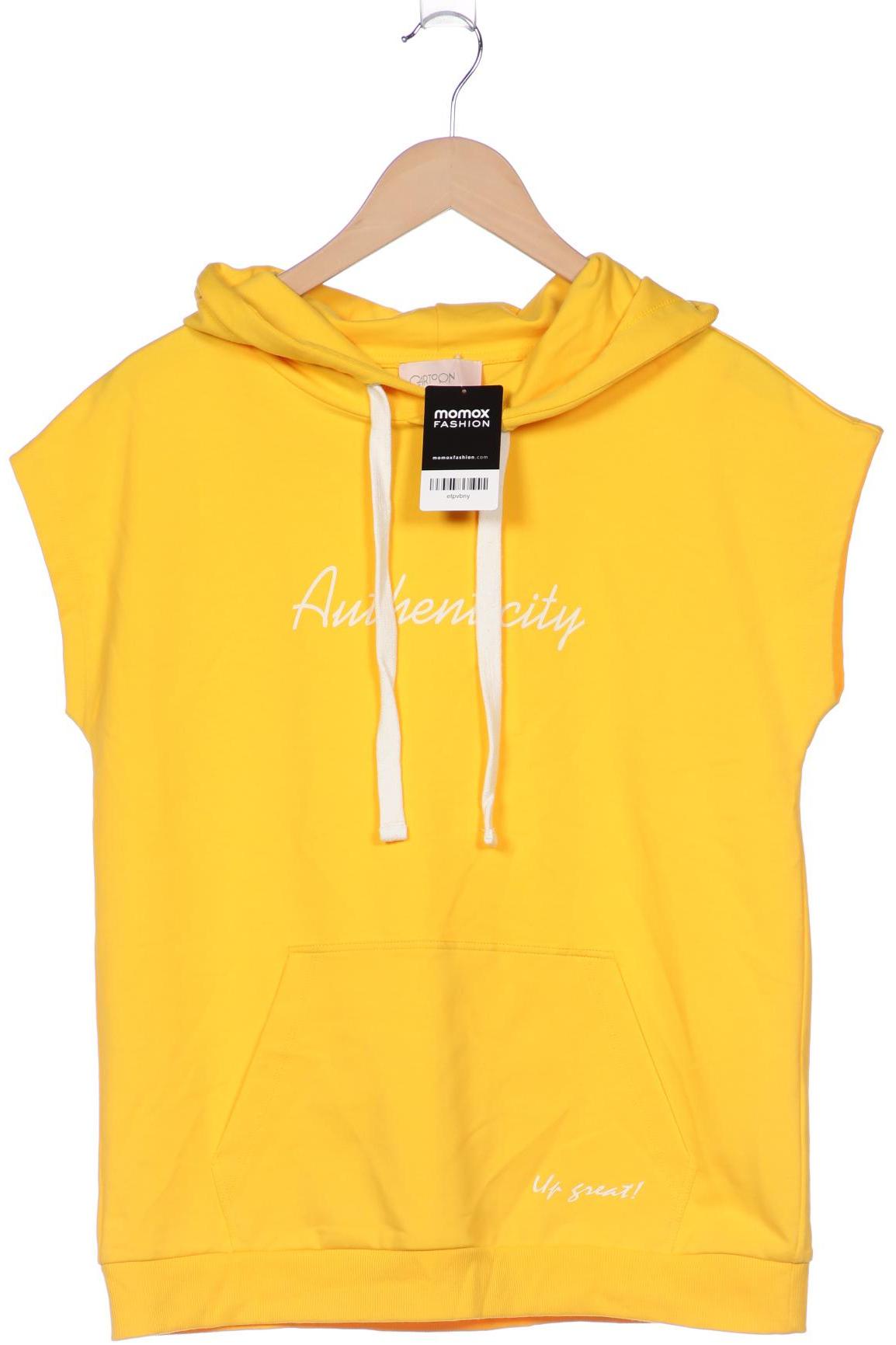 

Cartoon Damen Kapuzenpullover, gelb