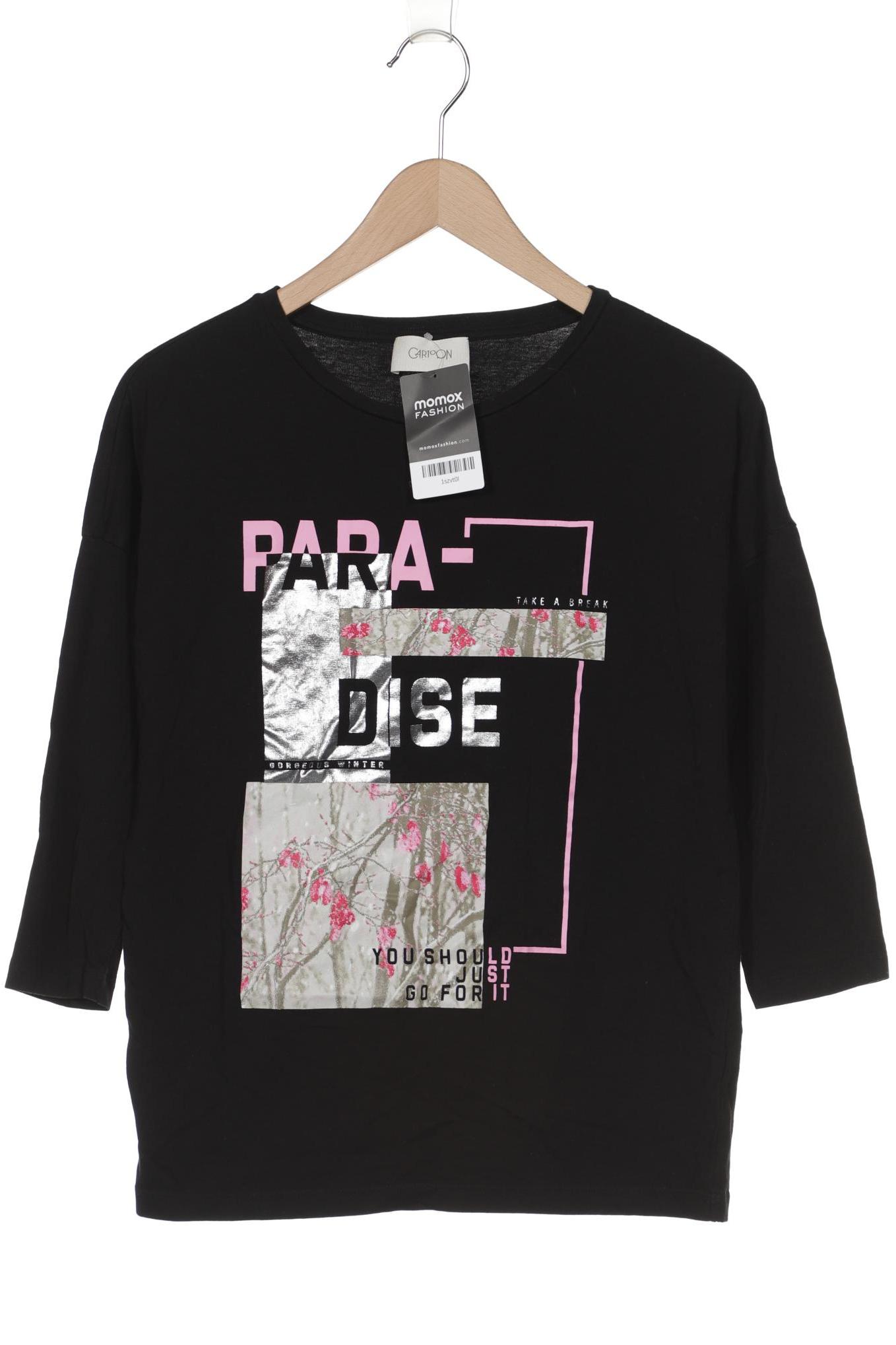 

Cartoon Damen Langarmshirt, schwarz