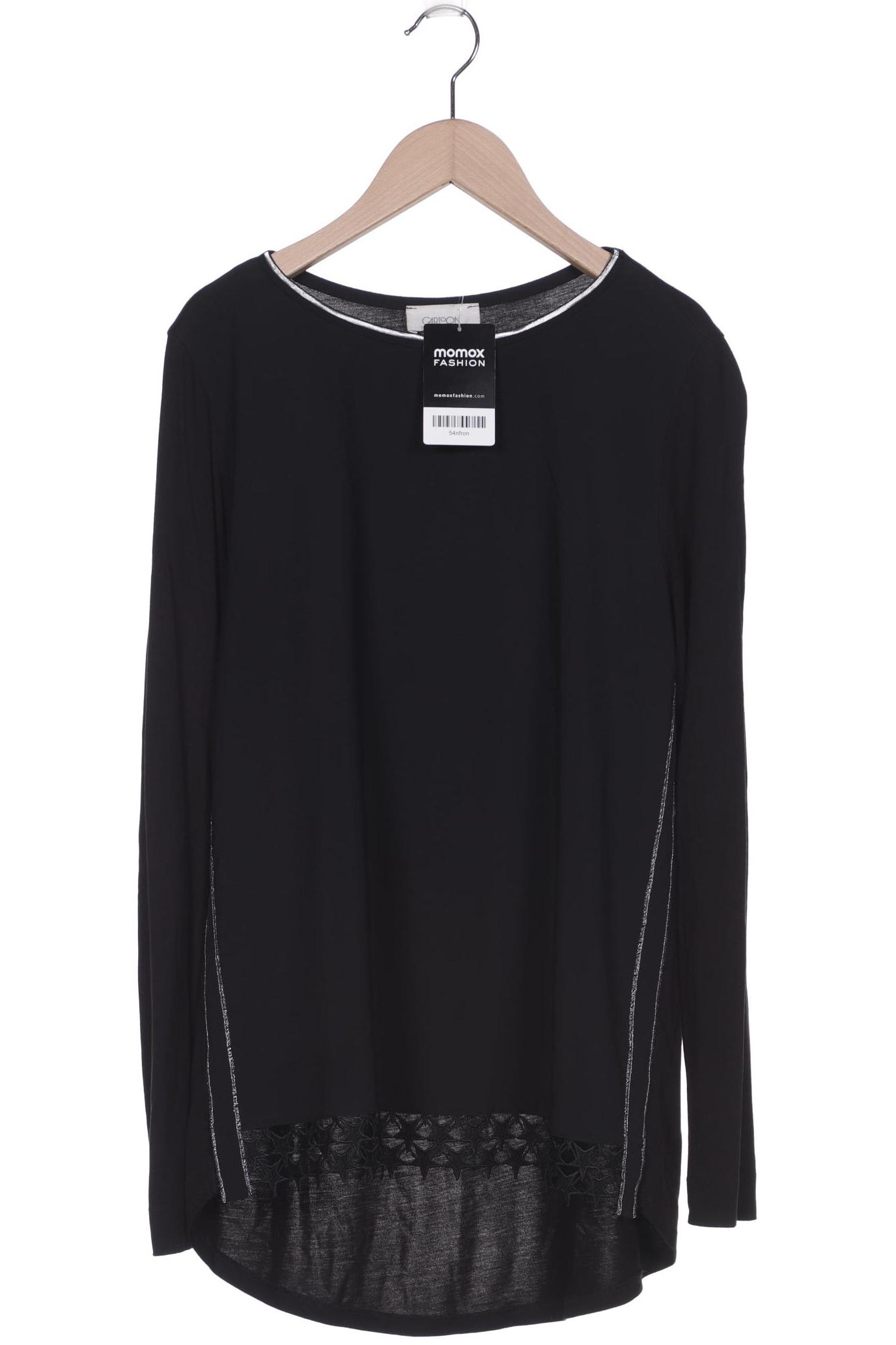 

Cartoon Damen Langarmshirt, schwarz