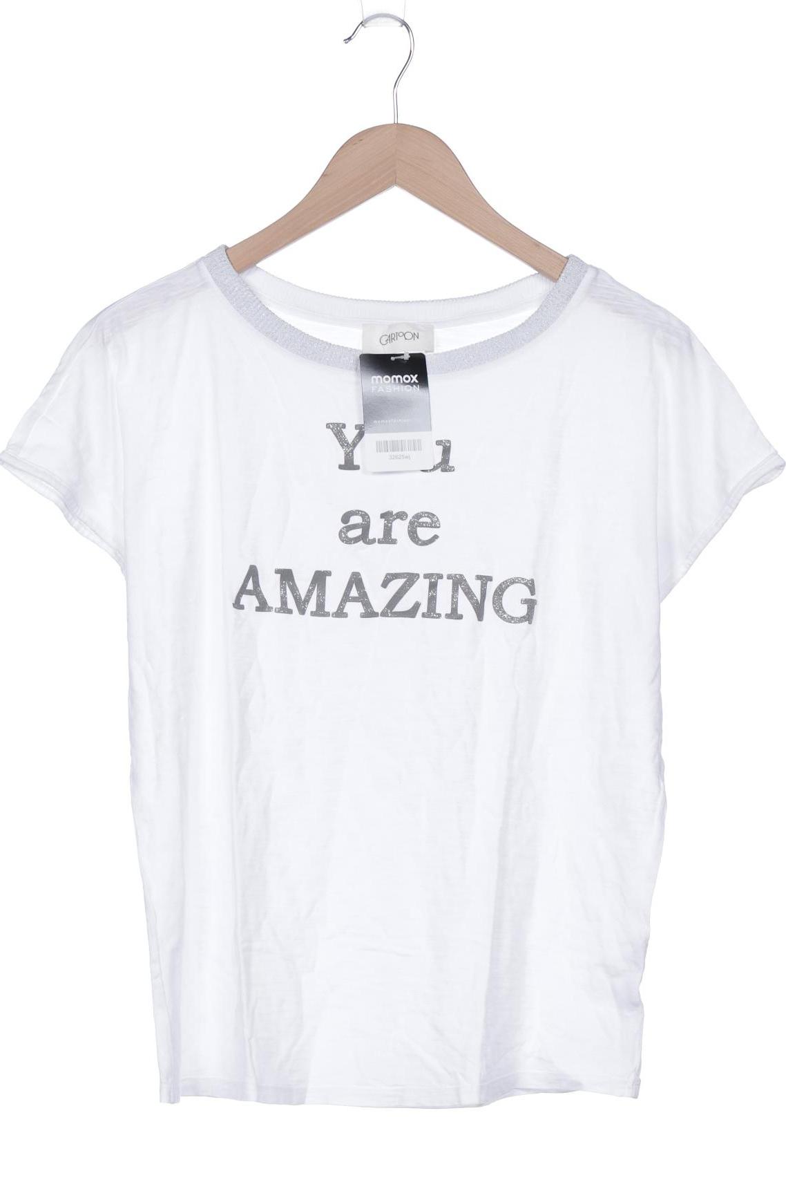 Thumbnail - Cartoon Damen T-Shirt, weiß, Gr. 38