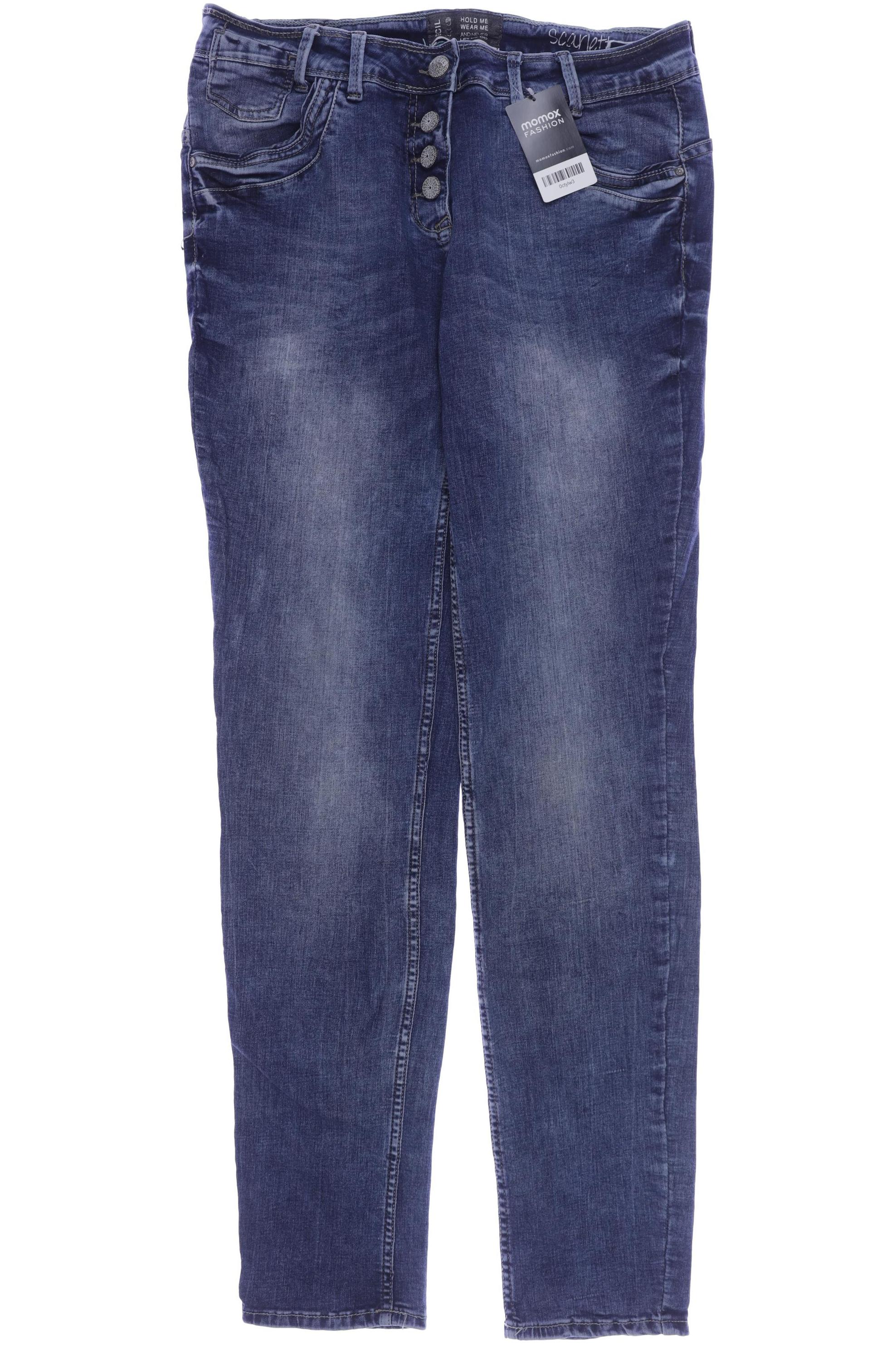 

CECIL Damen Jeans, blau