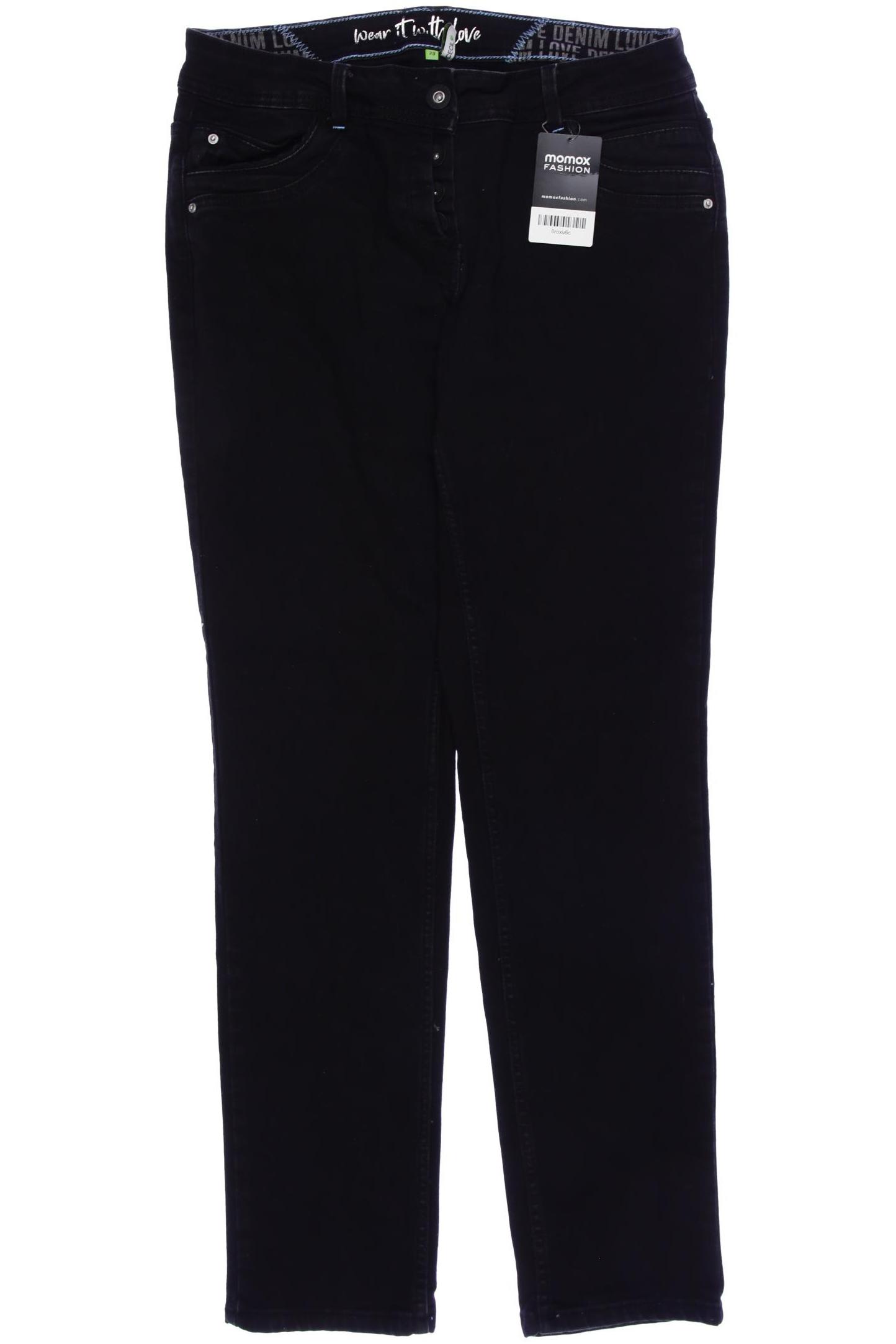 

CECIL Damen Jeans, schwarz