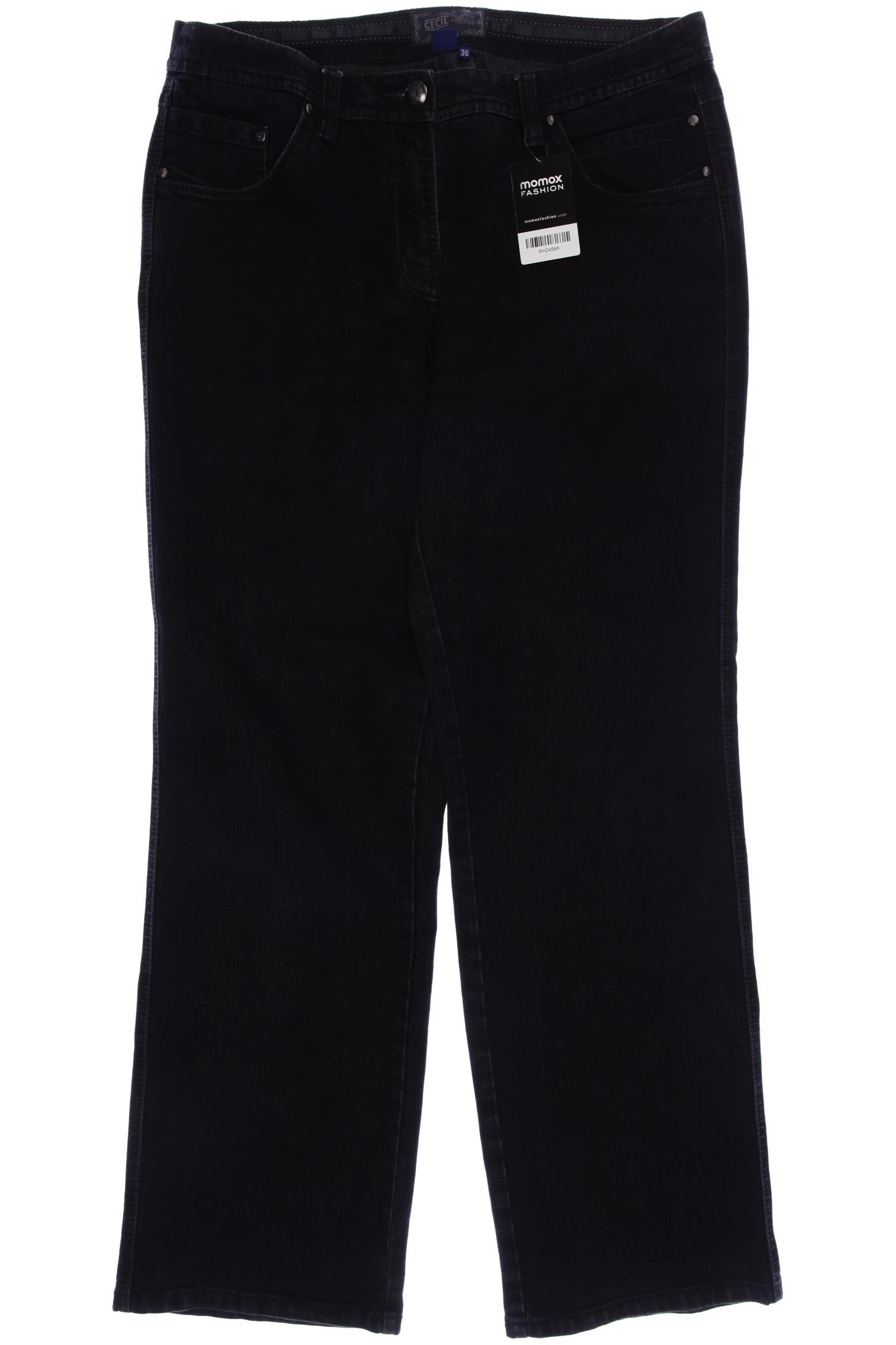 

CECIL Damen Jeans, schwarz