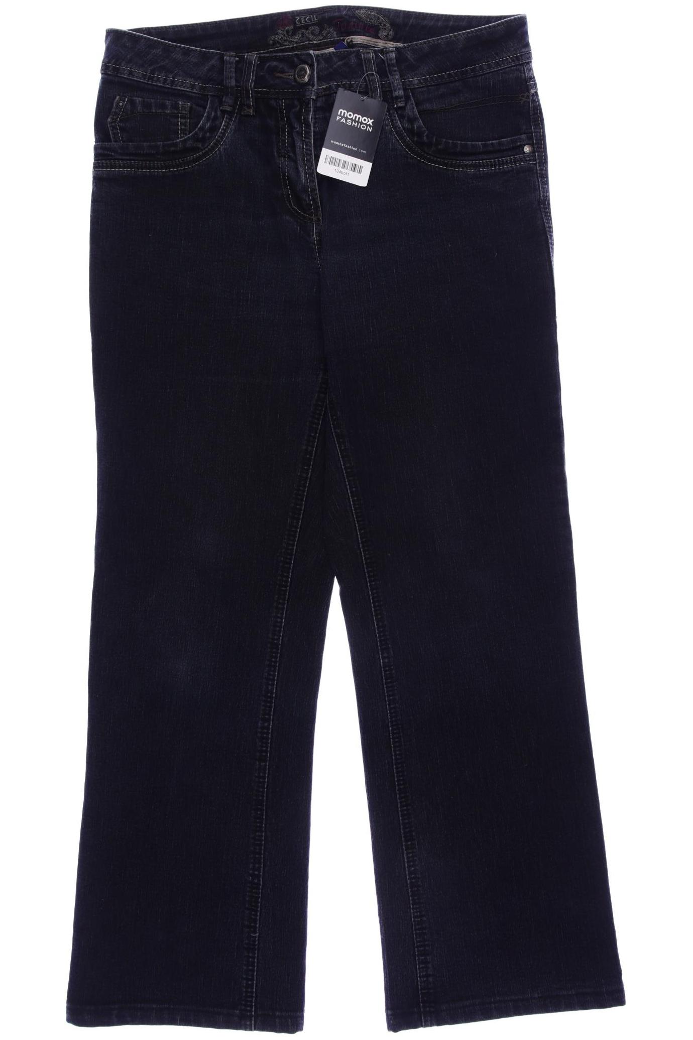 

CECIL Damen Jeans, schwarz