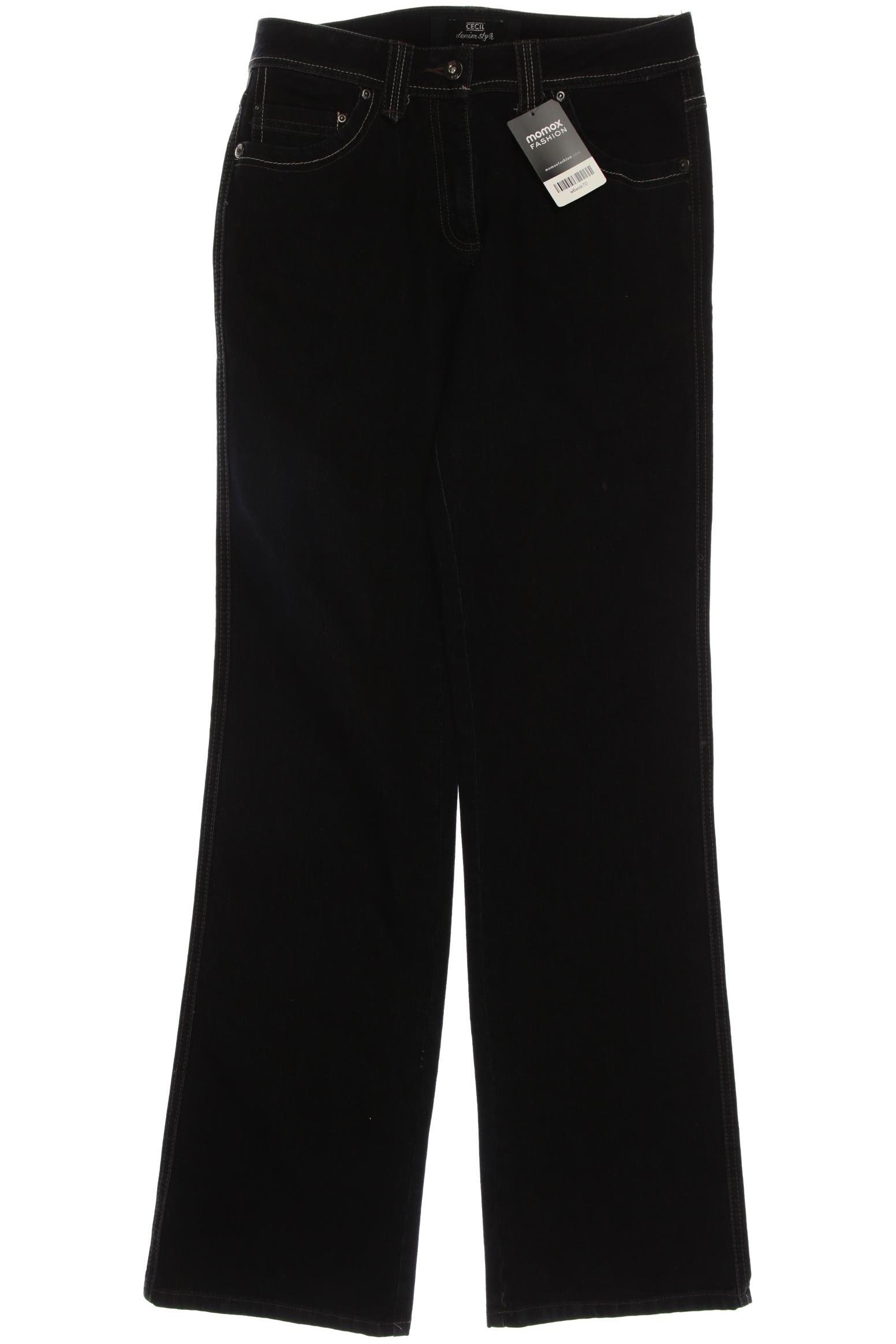 

CECIL Damen Jeans, schwarz
