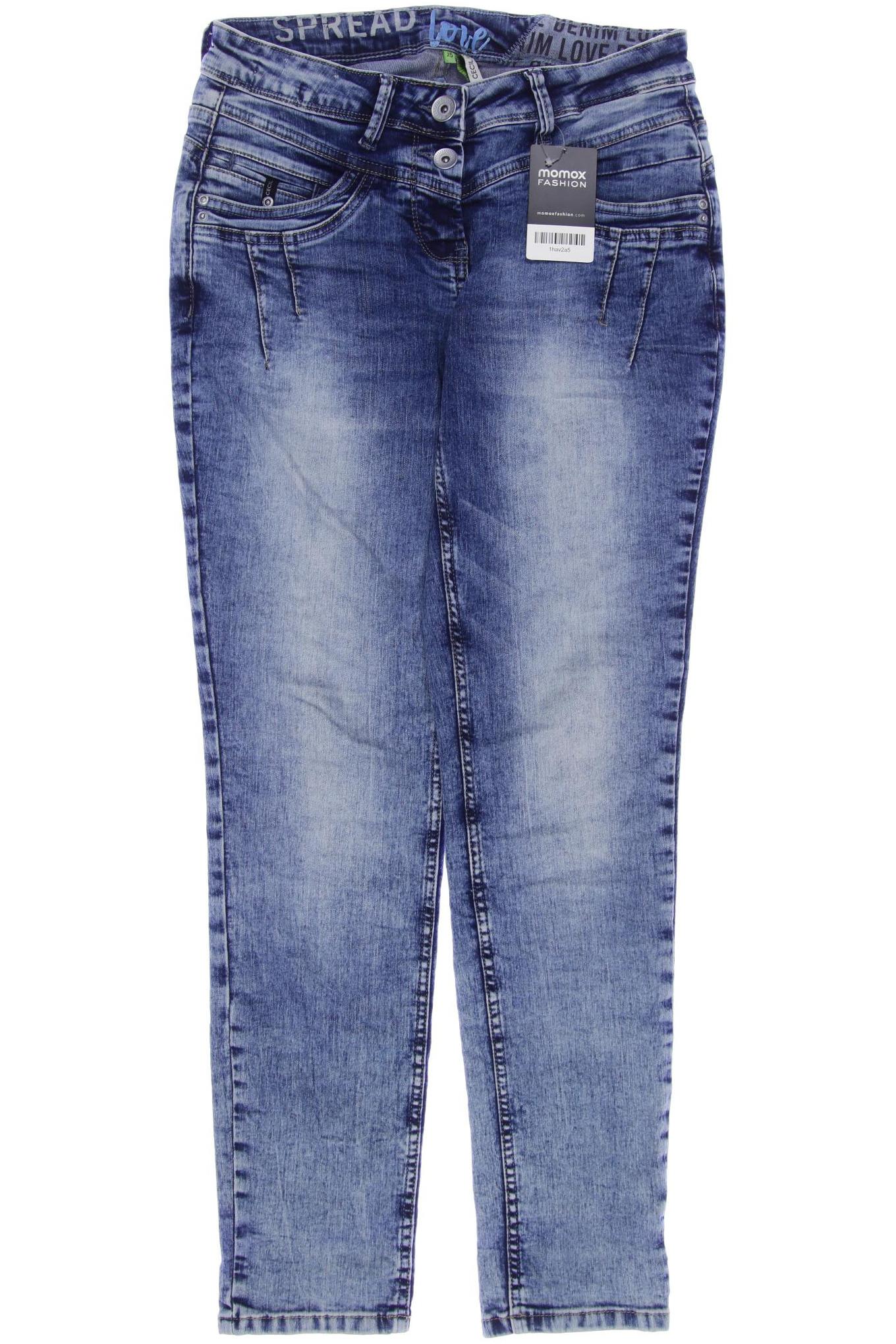 

CECIL Damen Jeans, blau