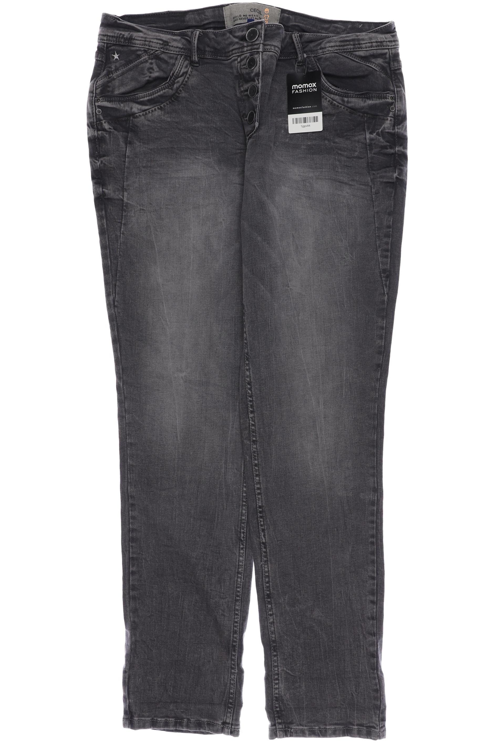 

CECIL Damen Jeans, grau