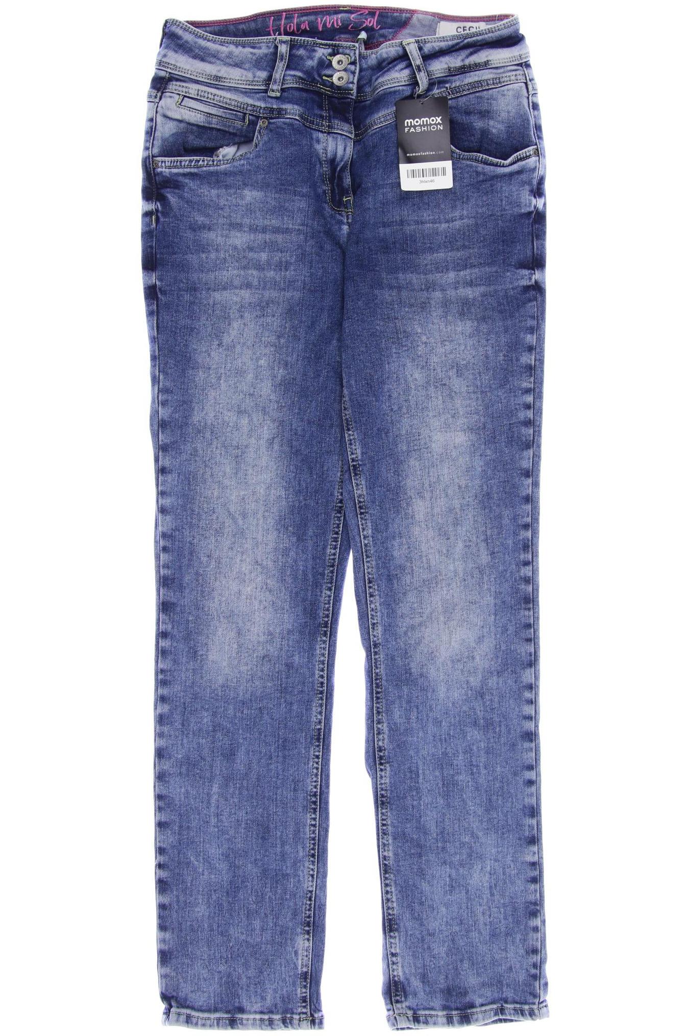 

CECIL Damen Jeans, blau