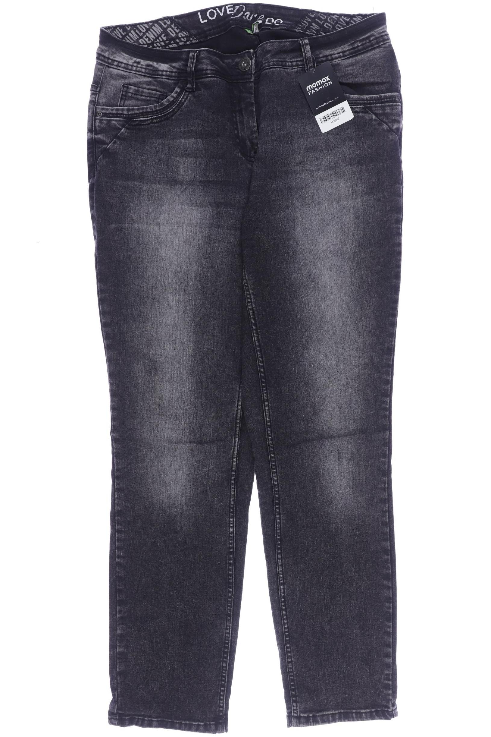 

CECIL Damen Jeans, schwarz