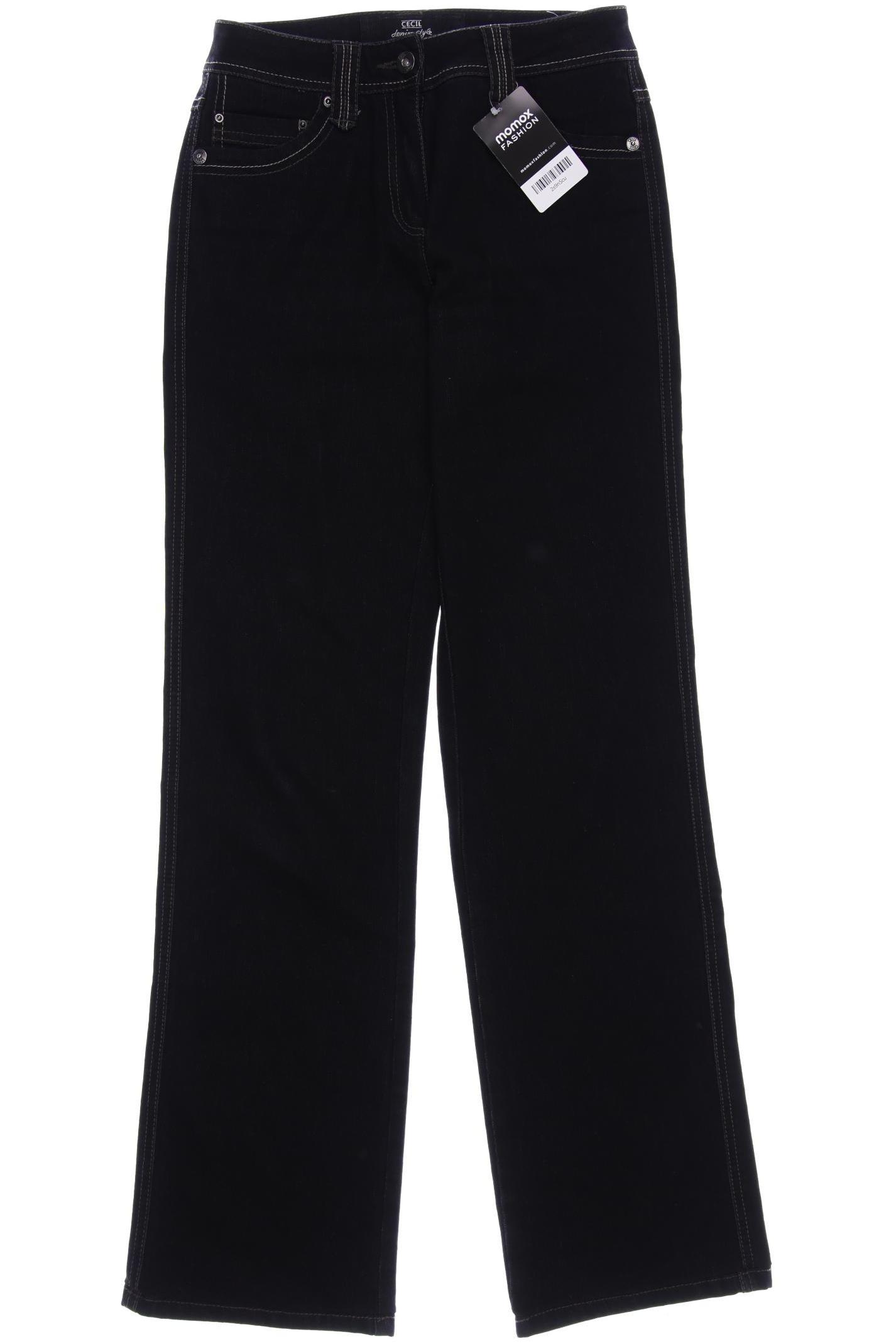 

CECIL Damen Jeans, schwarz