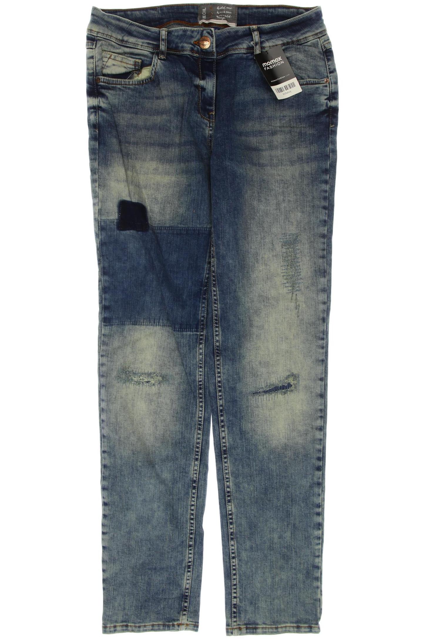 

CECIL Damen Jeans, blau