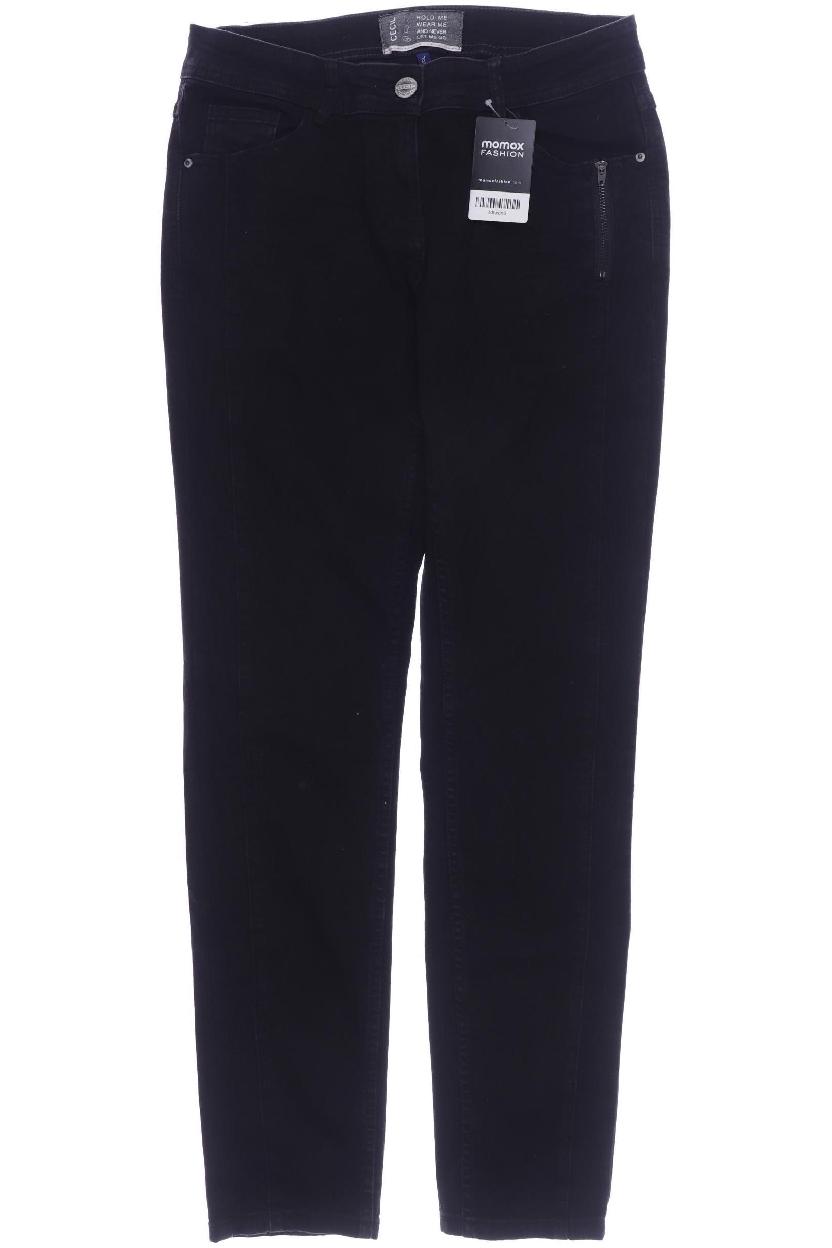 

CECIL Damen Jeans, schwarz