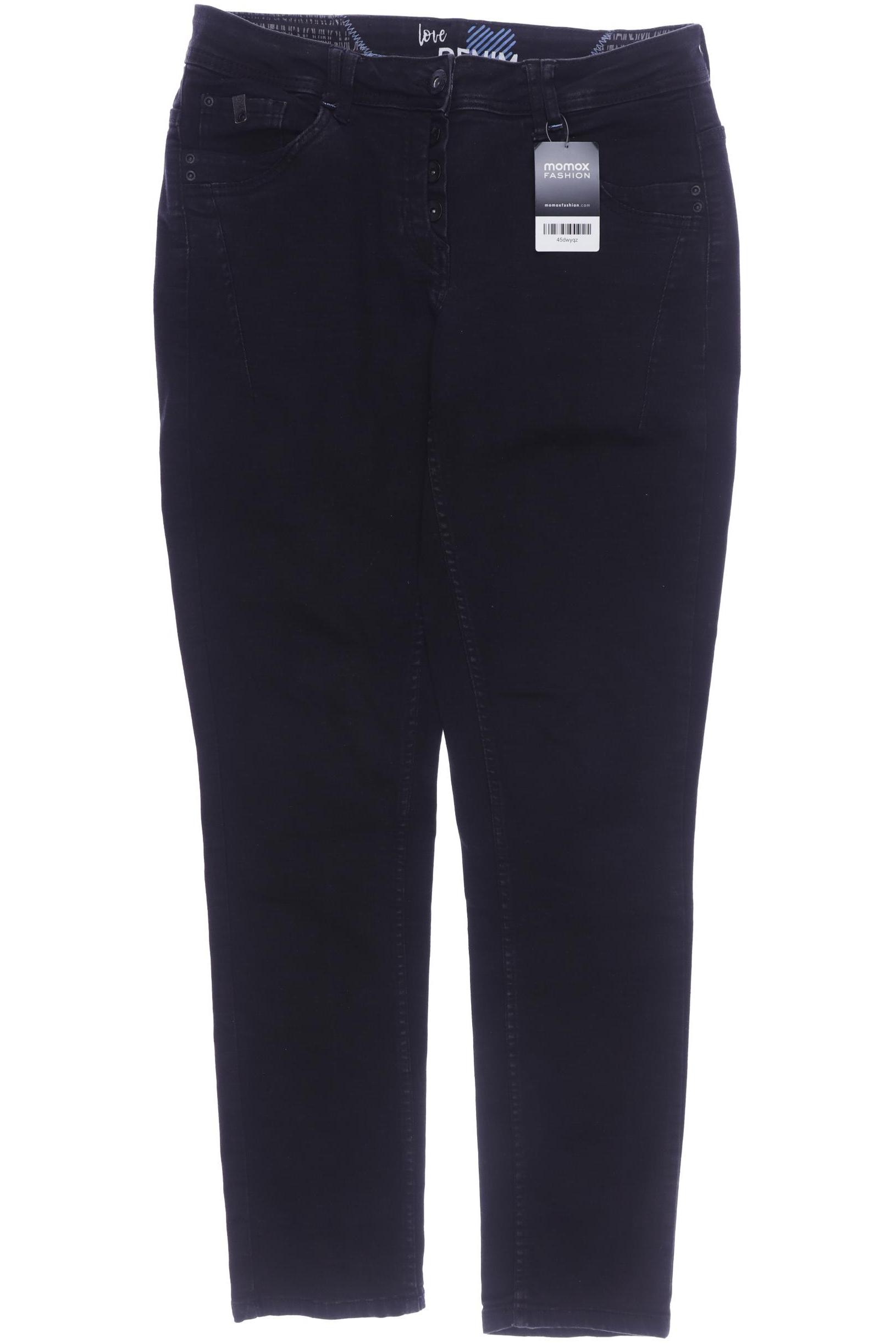 

CECIL Damen Jeans, schwarz