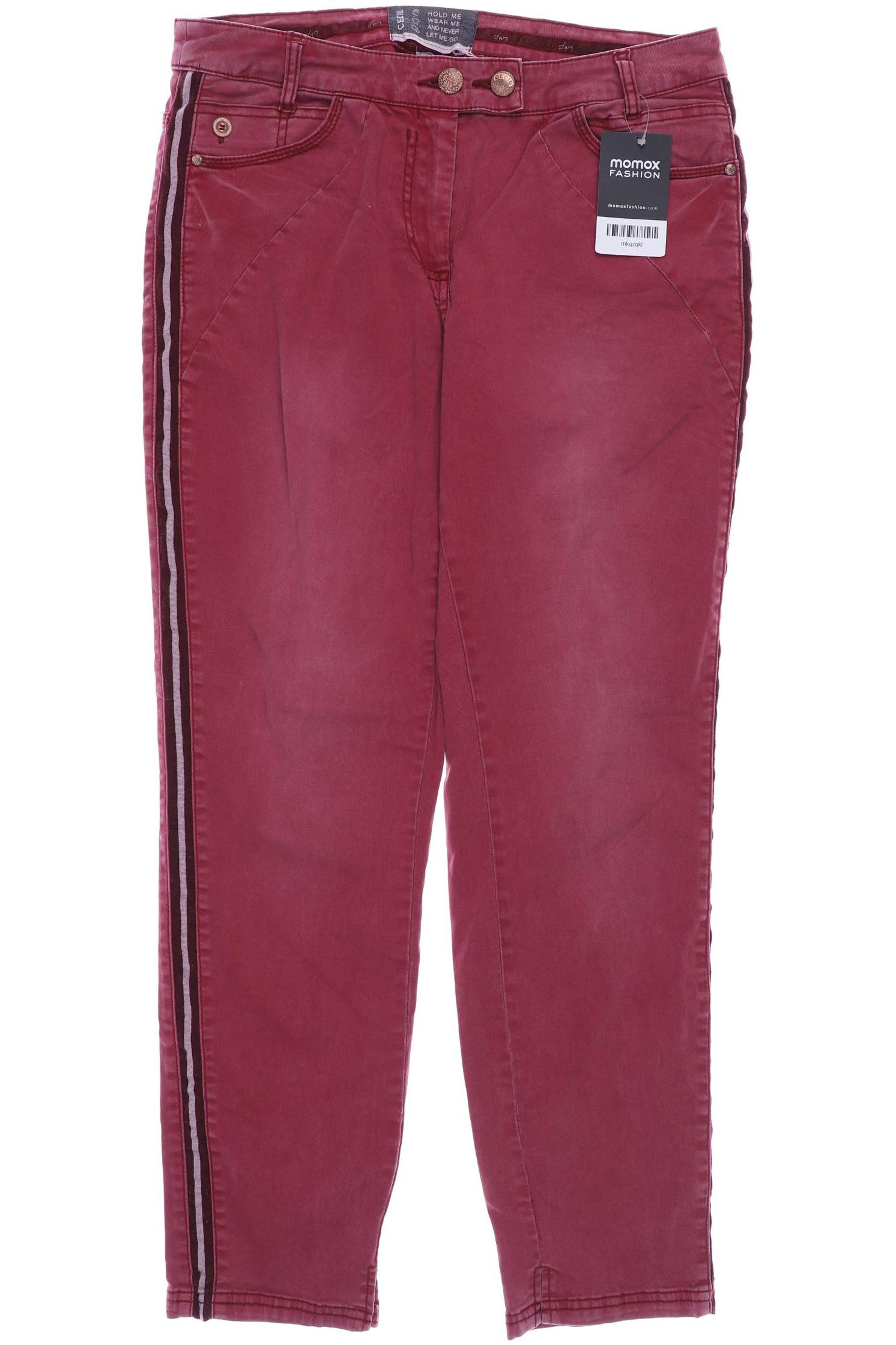 

CECIL Damen Jeans, bordeaux