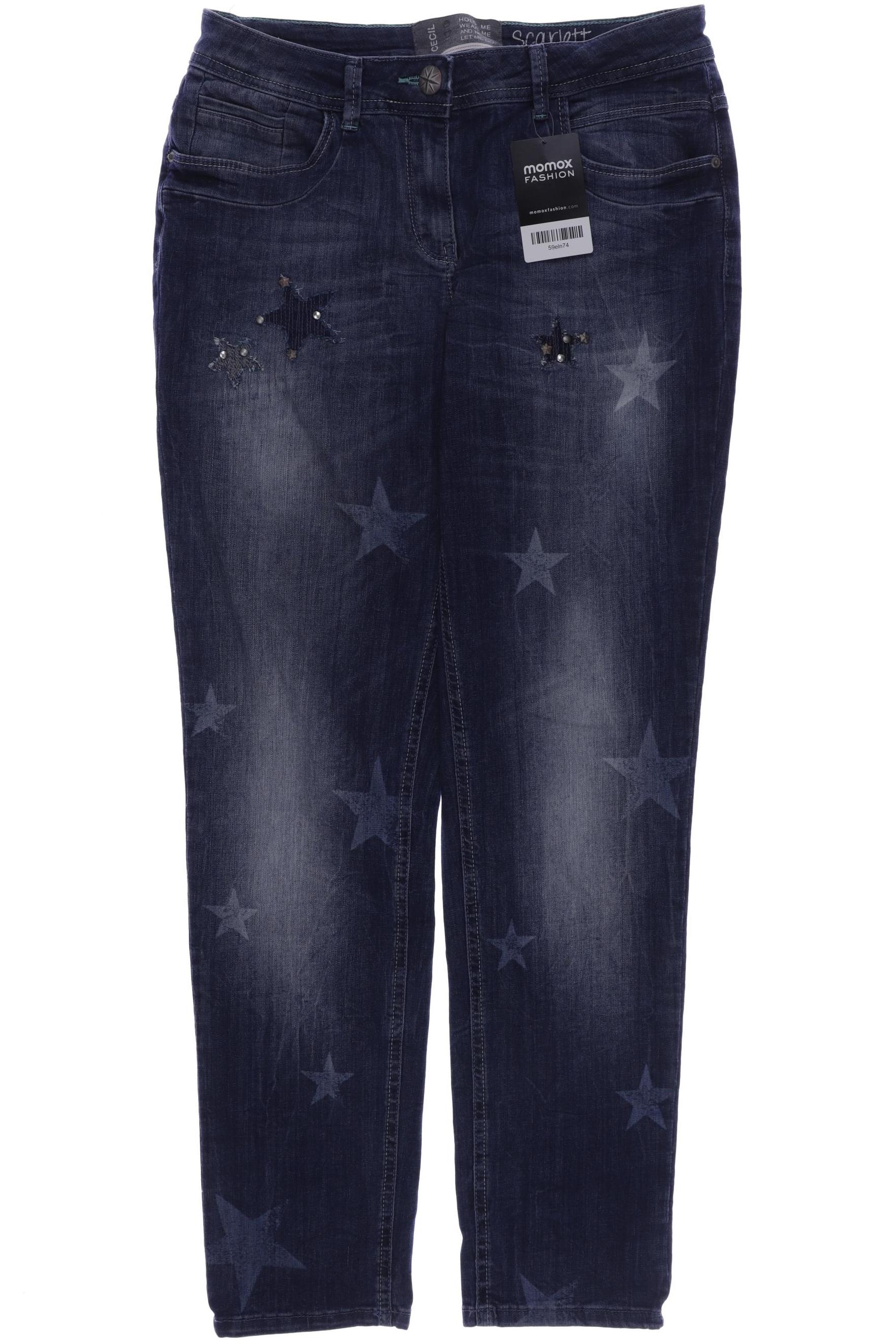 

CECIL Damen Jeans, blau