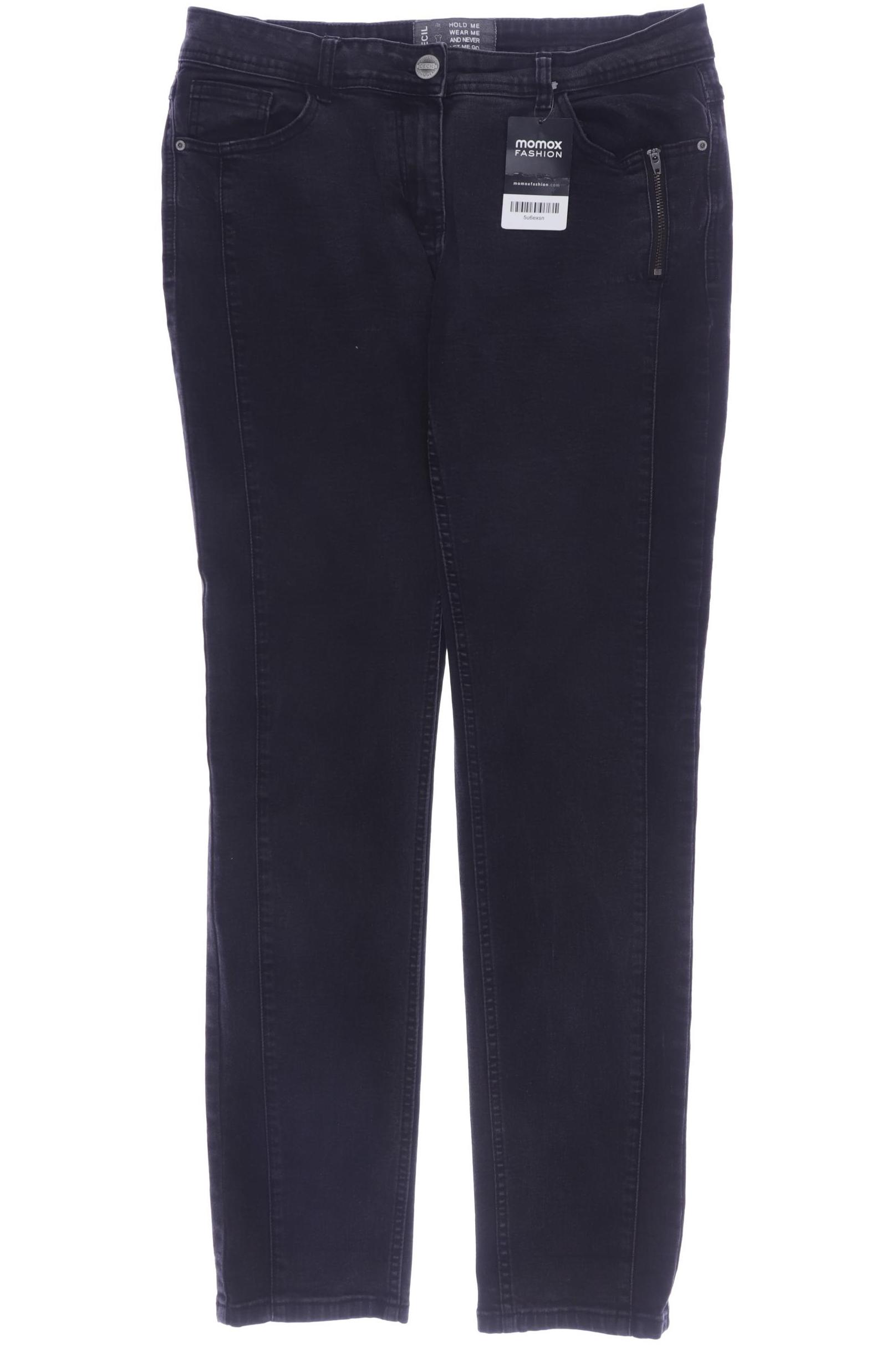 

CECIL Damen Jeans, schwarz