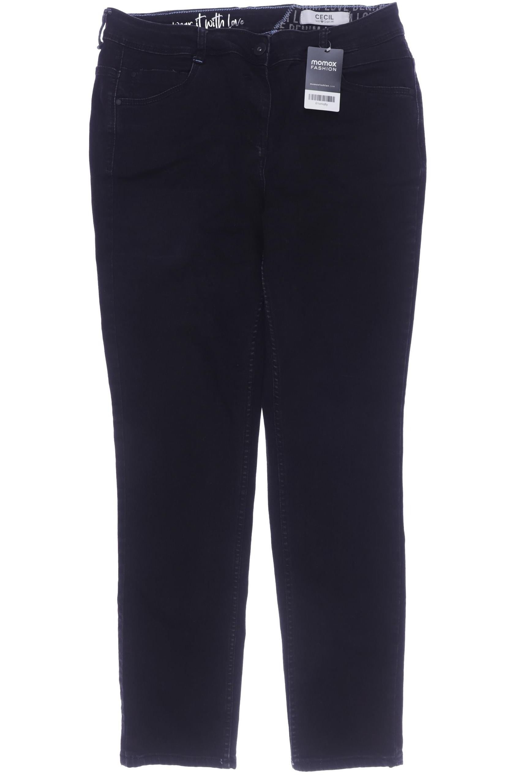 

CECIL Damen Jeans, schwarz